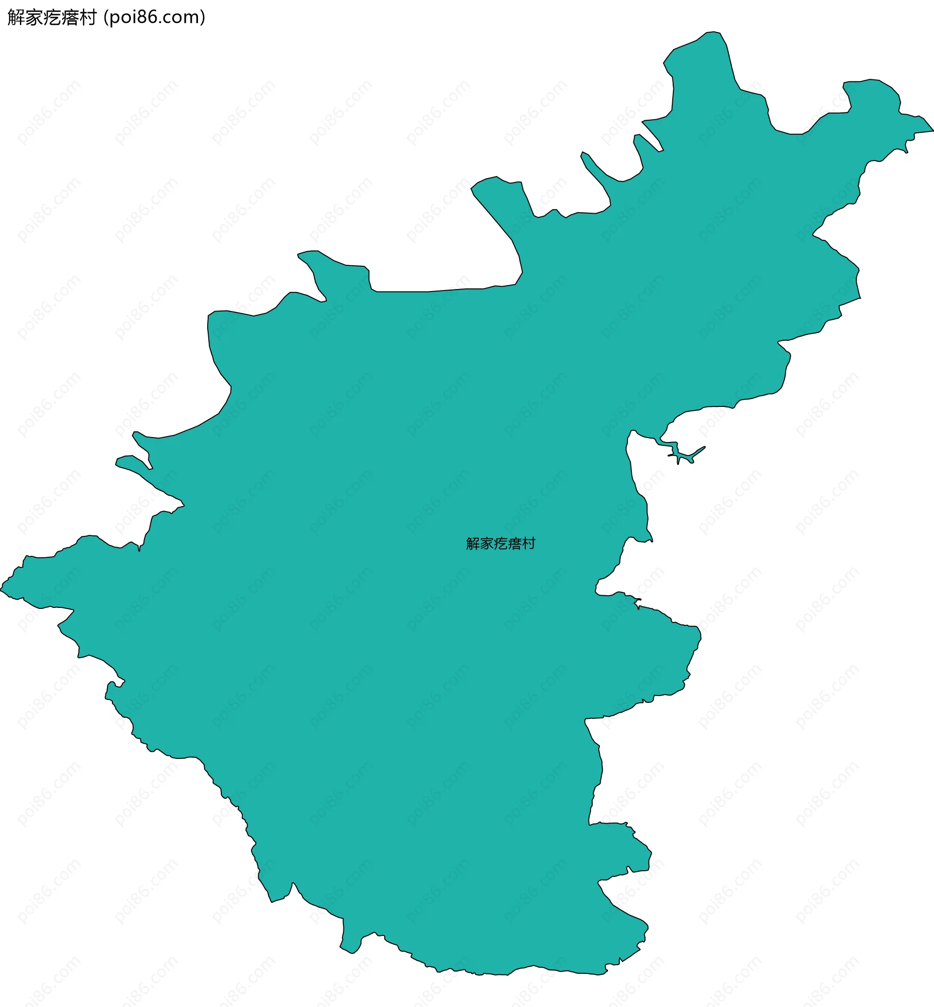 解家疙瘩村边界地图