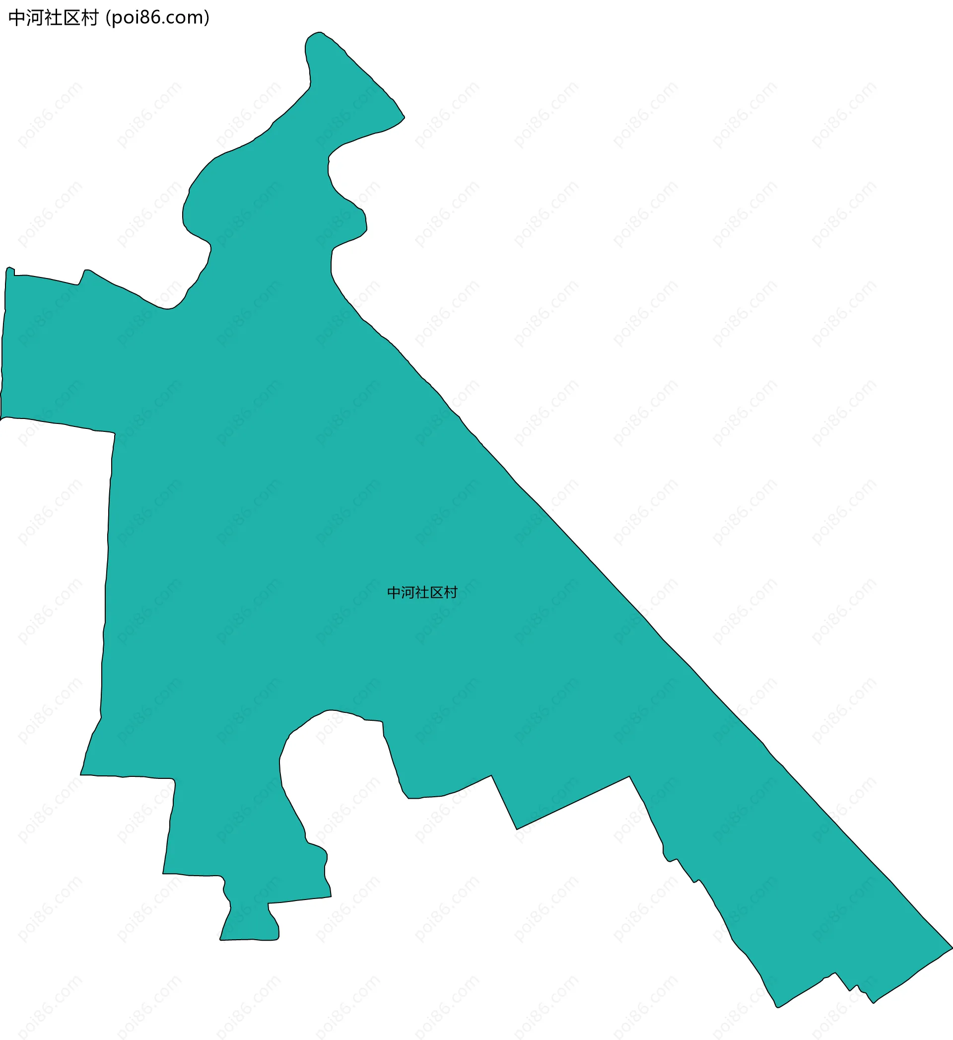 中河社区村边界地图