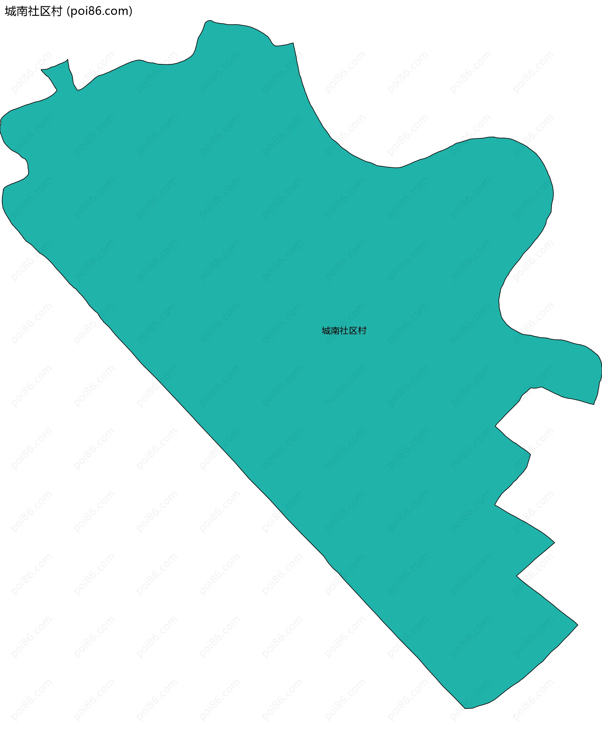 城南社区村边界地图
