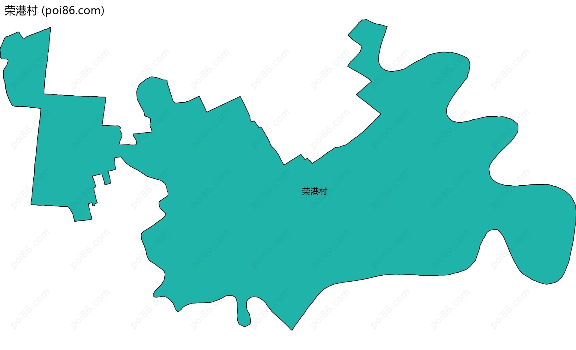 荣港村边界地图