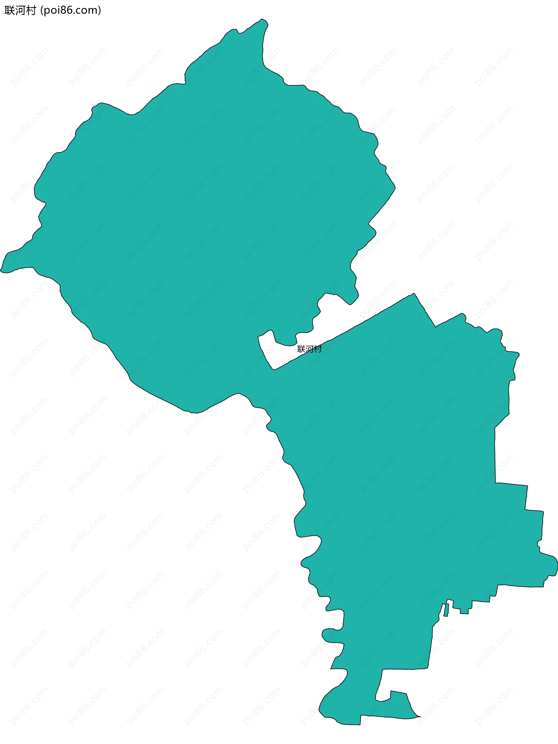 联河村边界地图