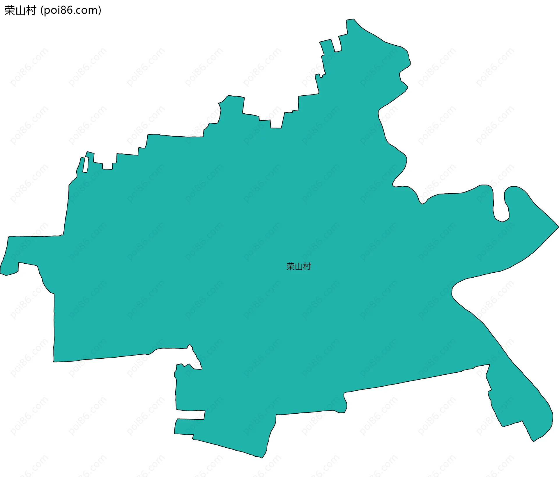 荣山村边界地图