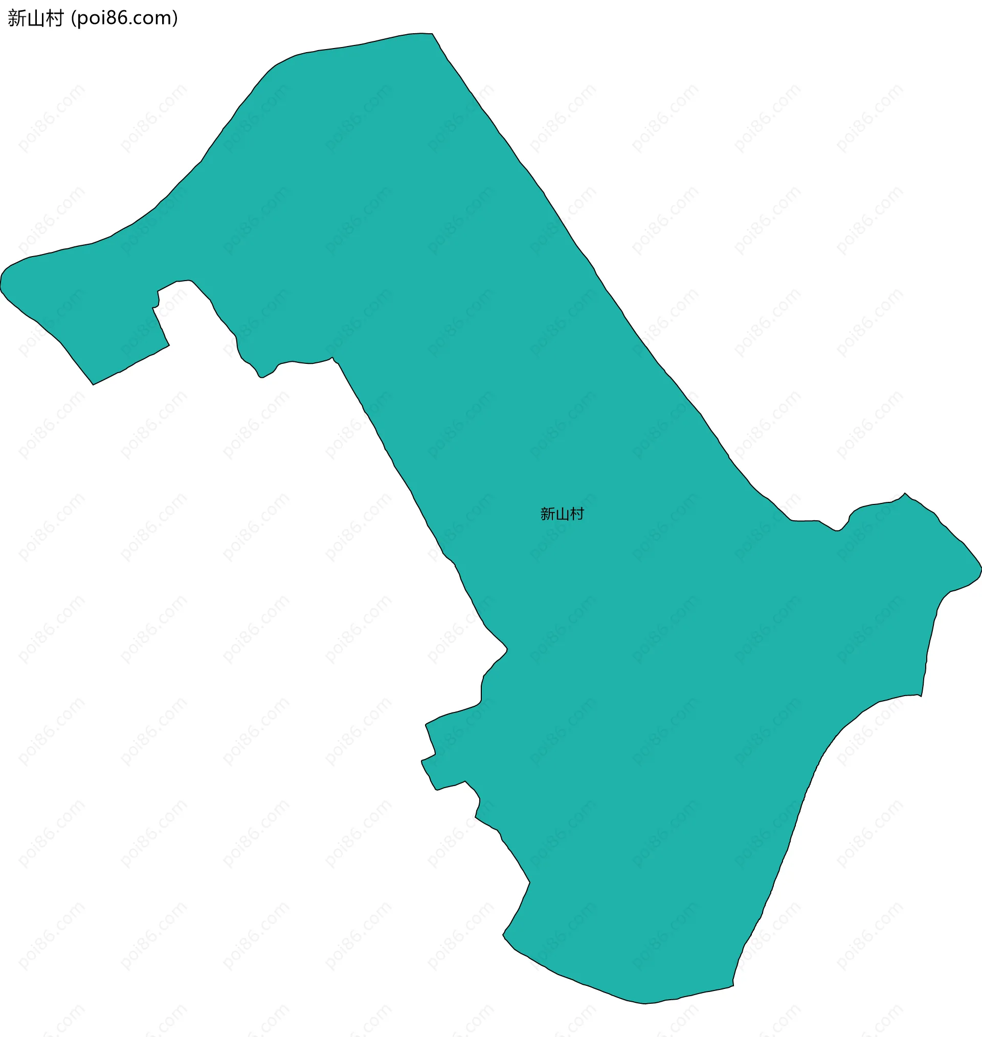 新山村边界地图