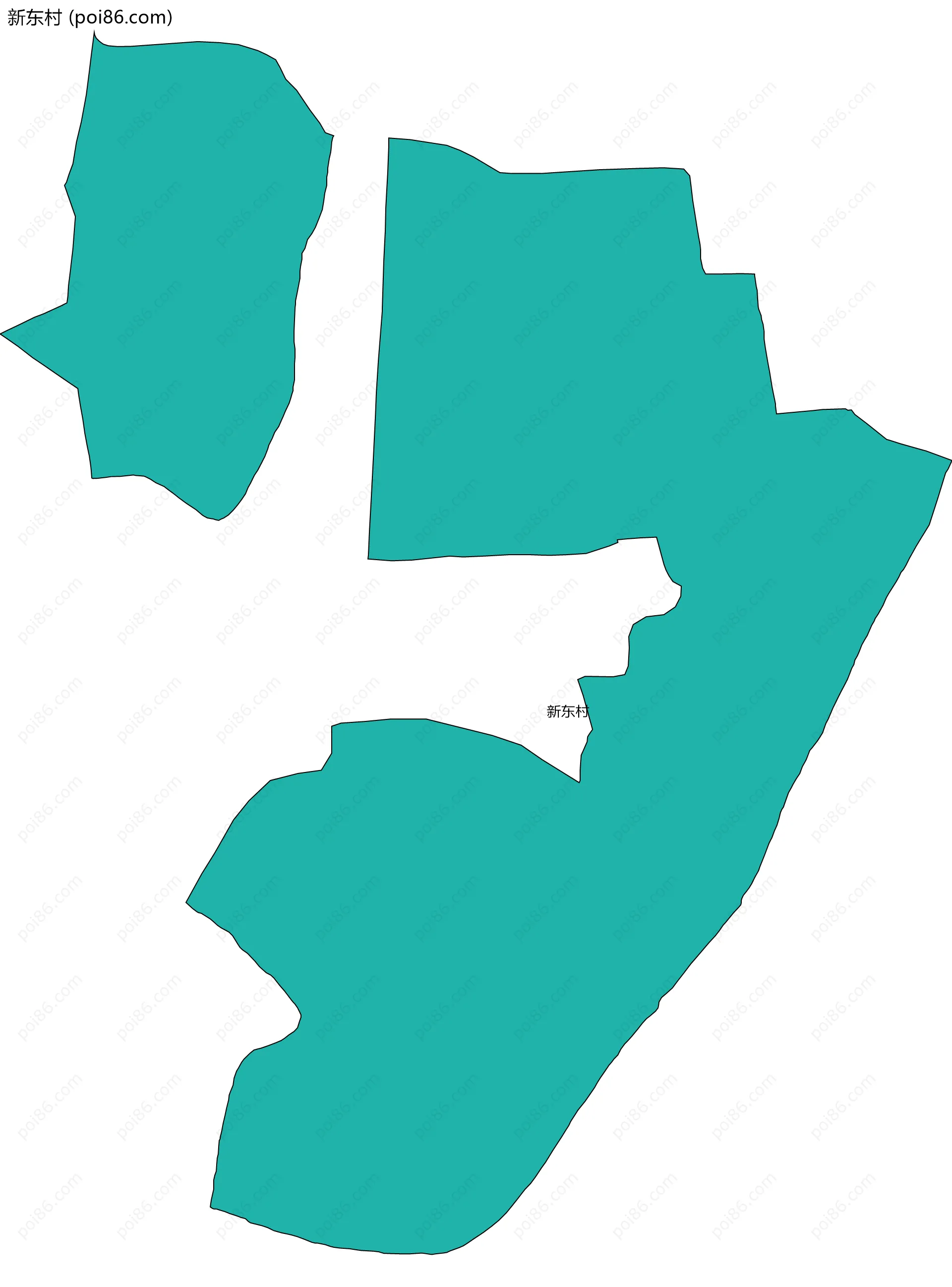 新东村边界地图