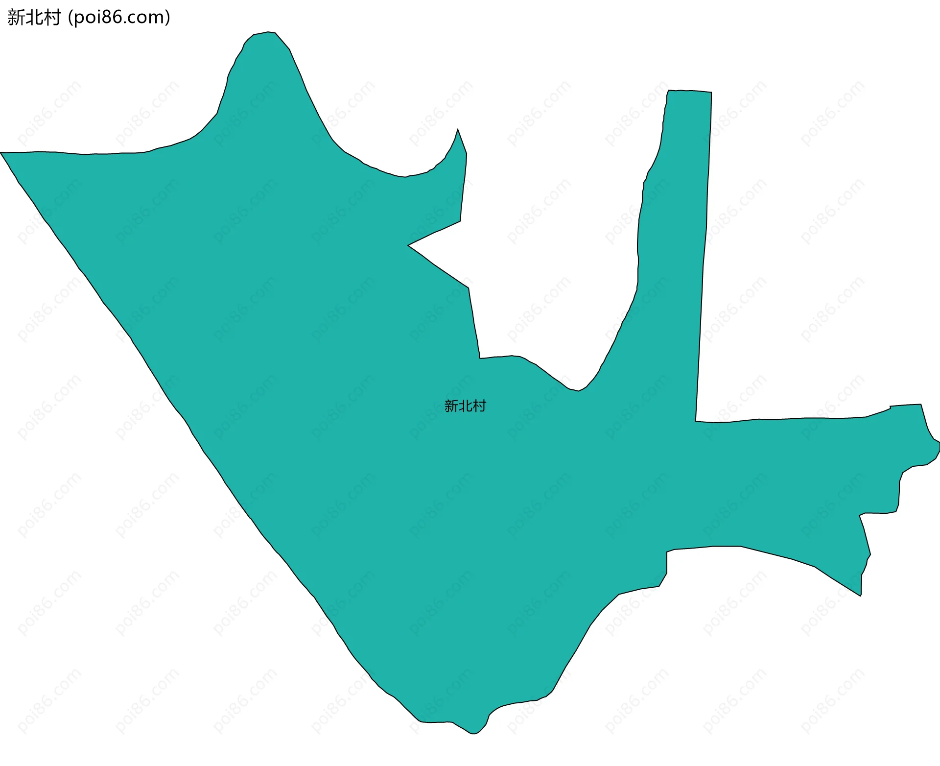 新北村边界地图