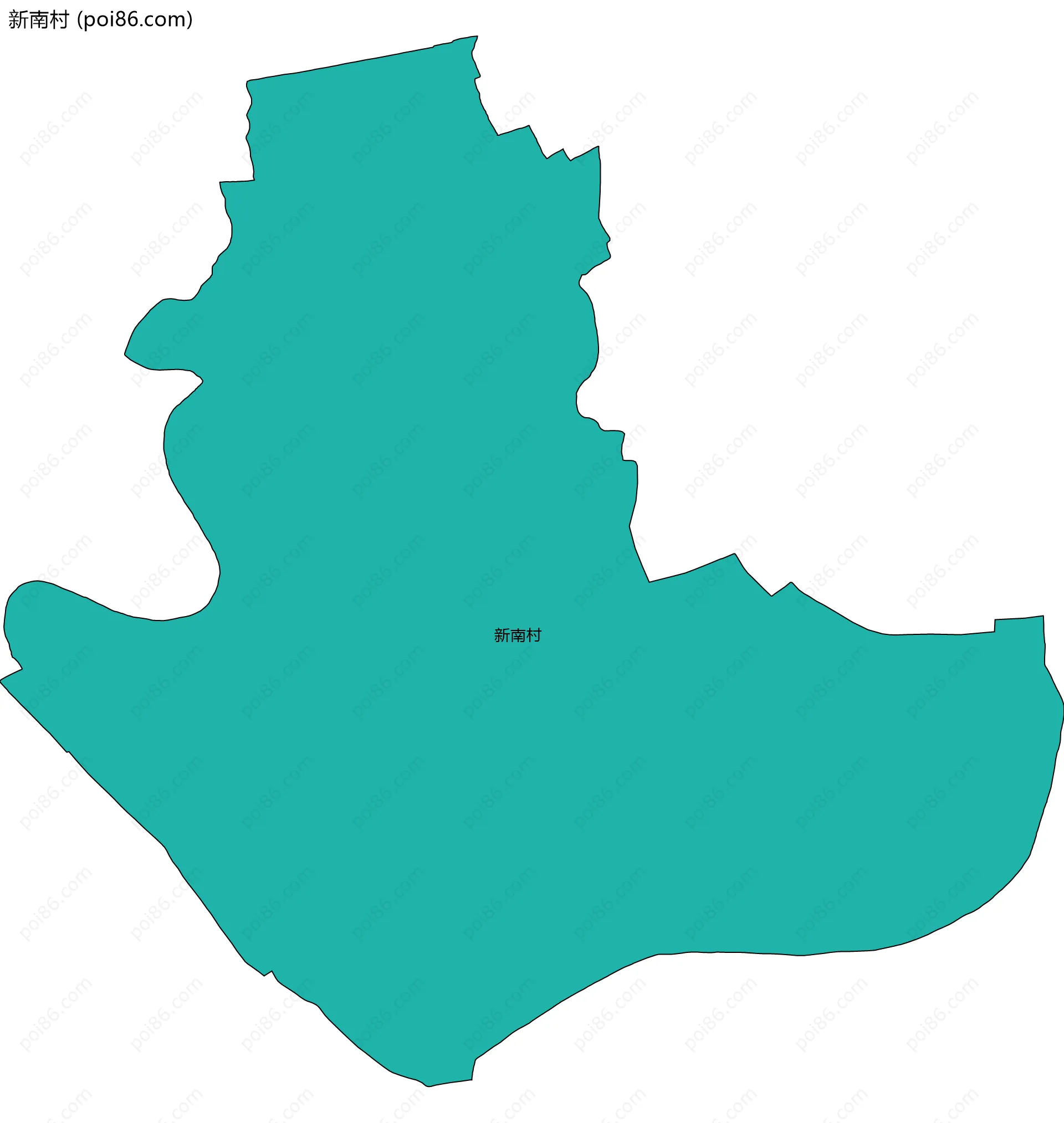 新南村边界地图