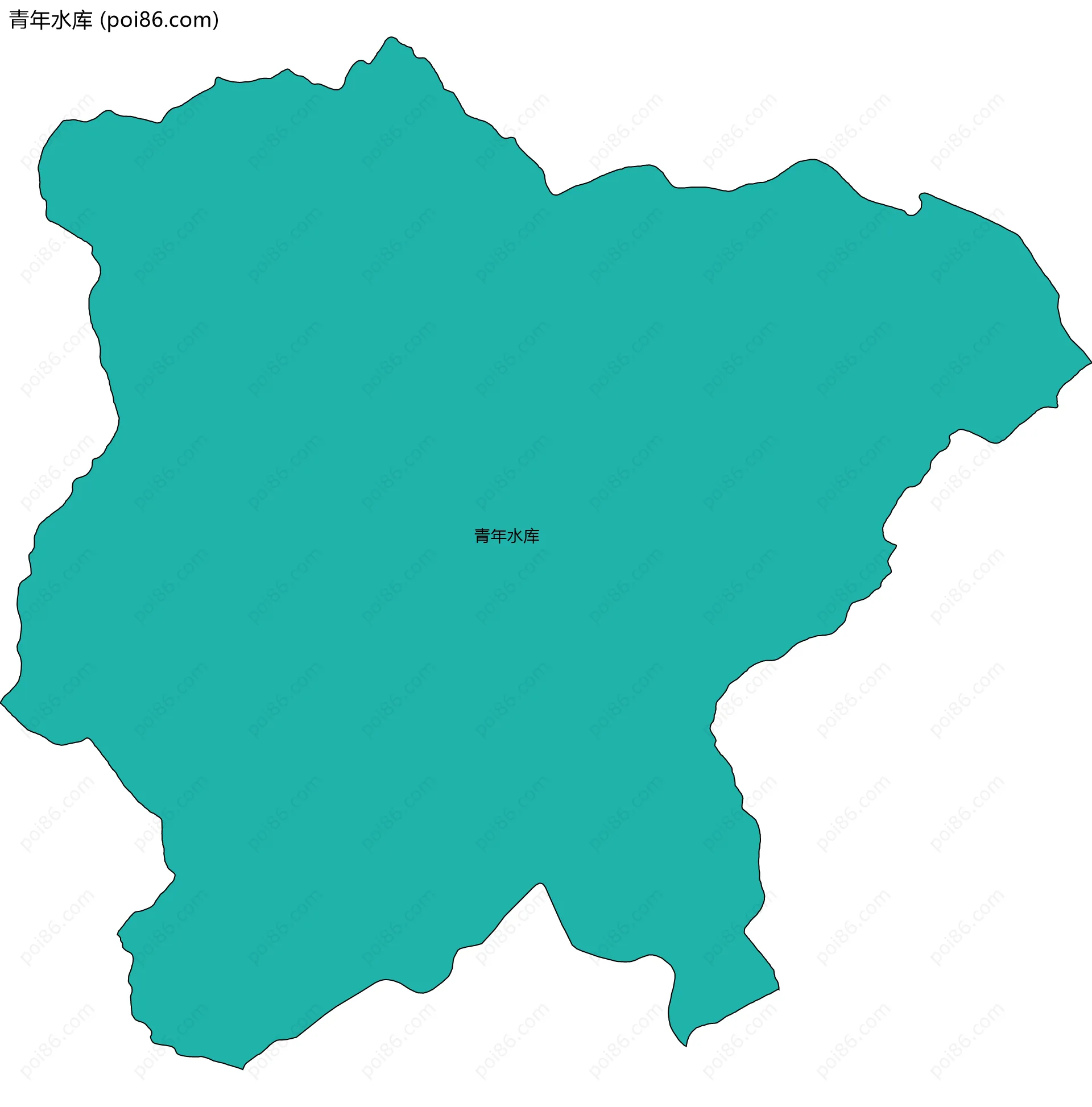 青年水库边界地图