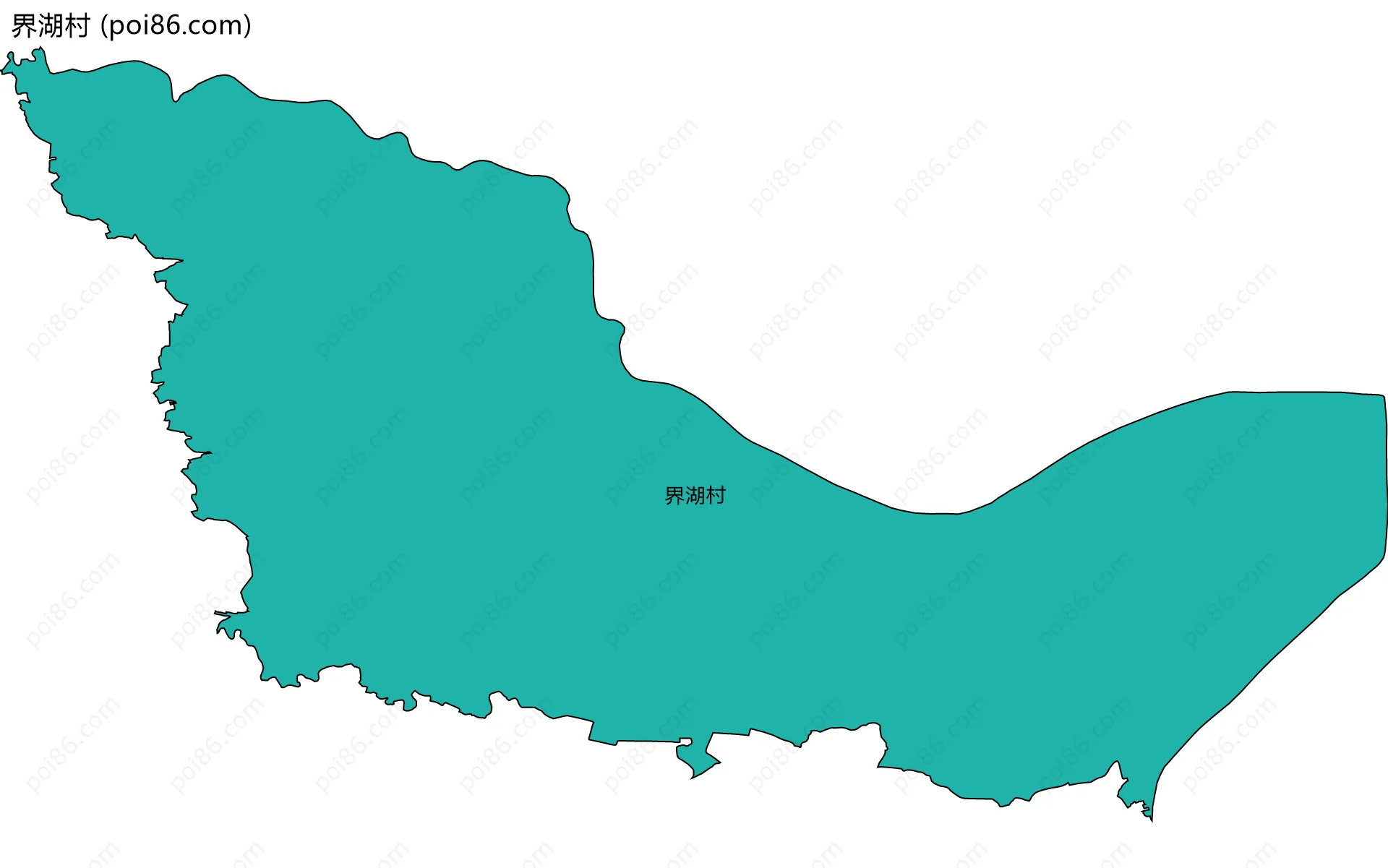 界湖村边界地图