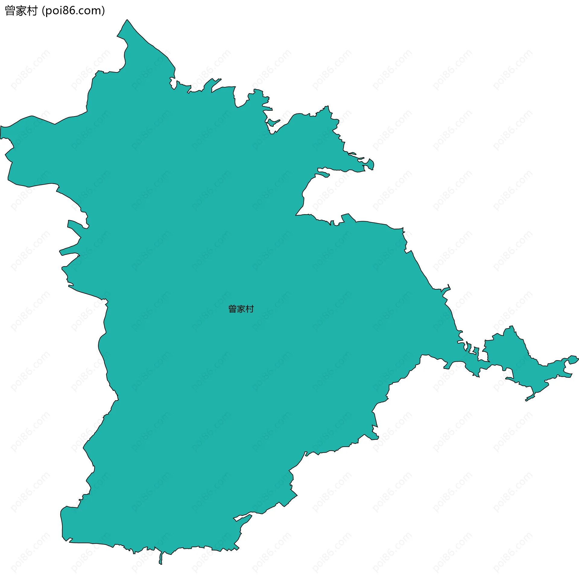 曾家村边界地图