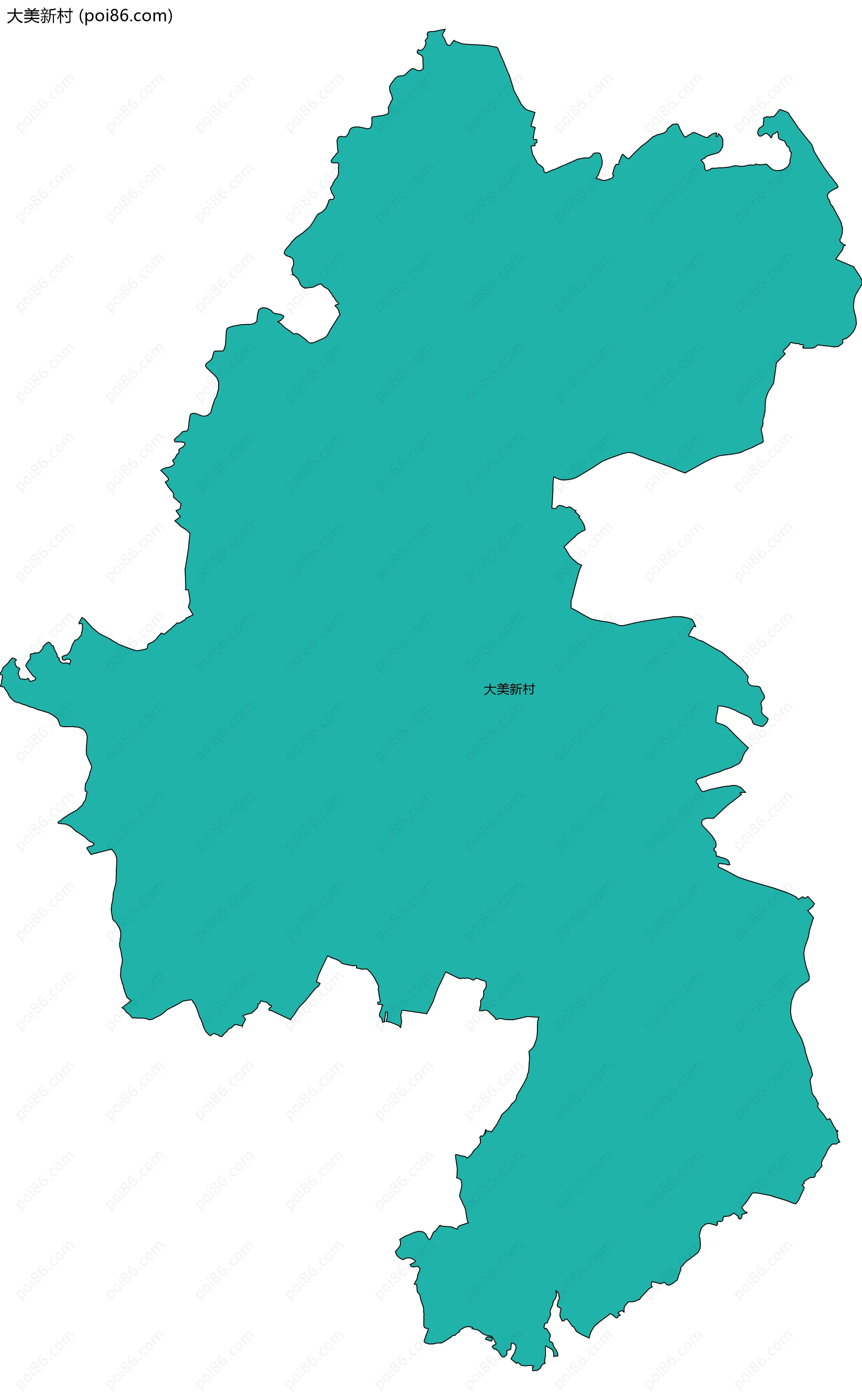 大美新村边界地图