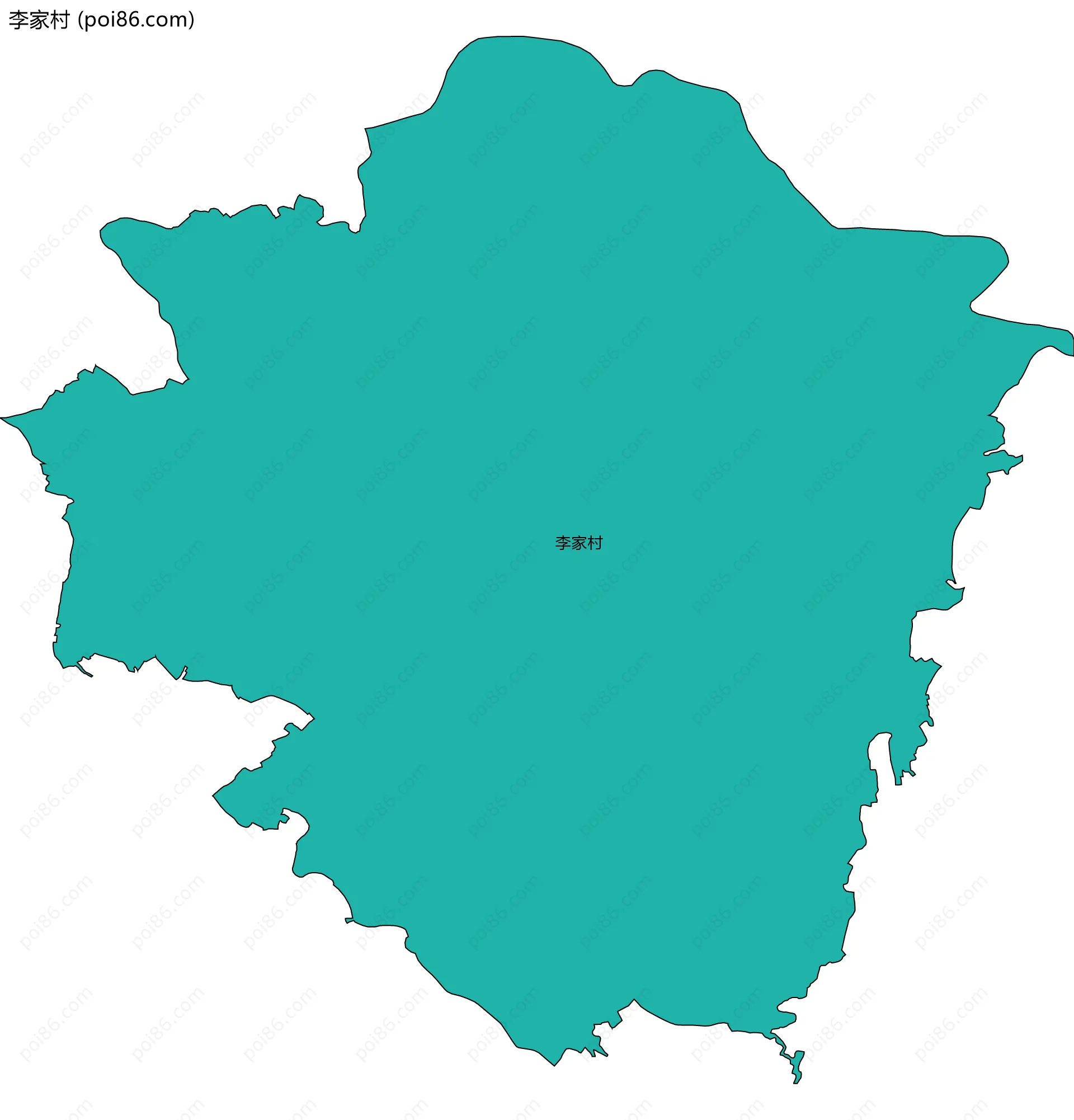 李家村边界地图