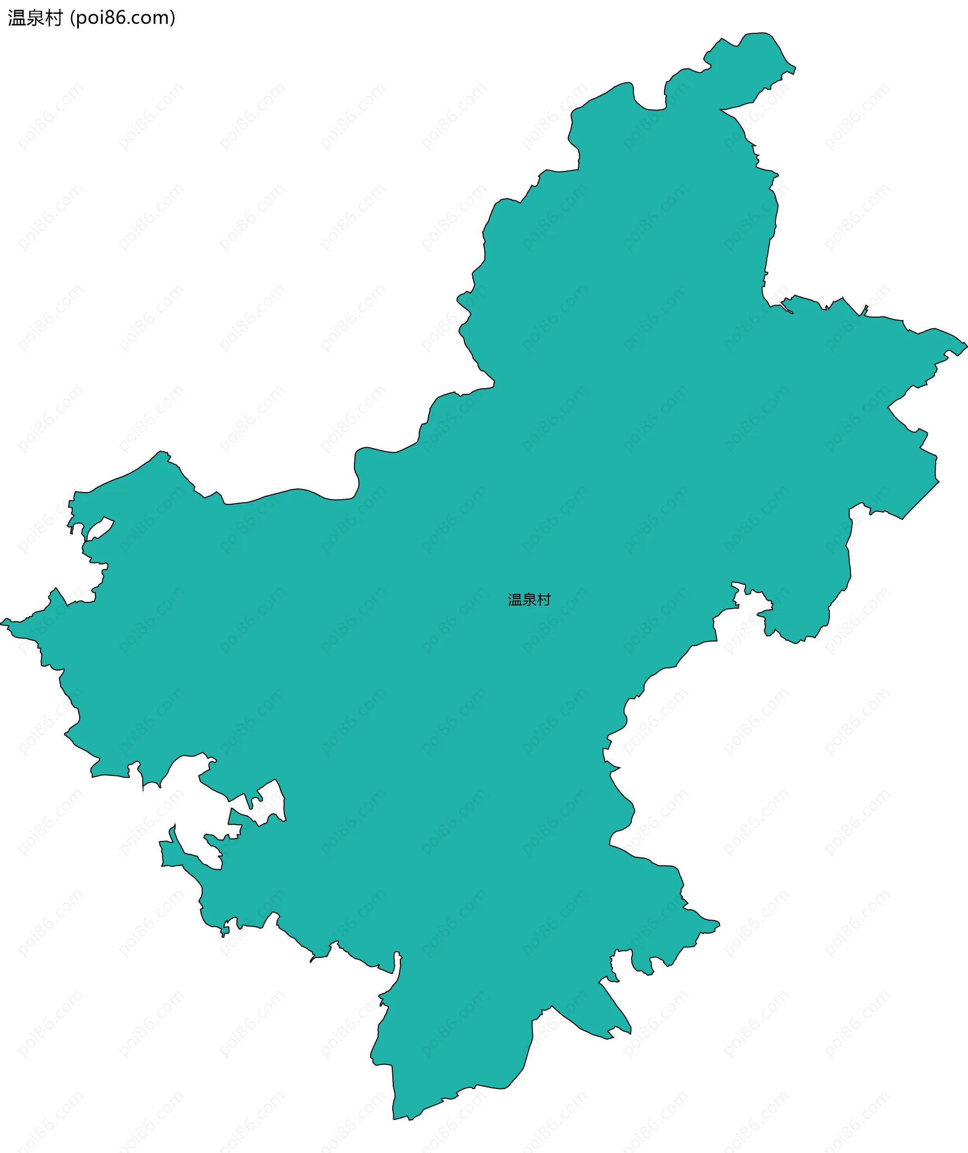 温泉村边界地图