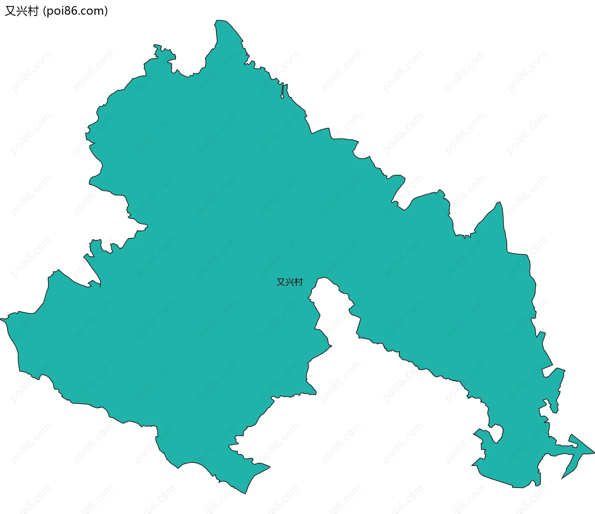 又兴村边界地图