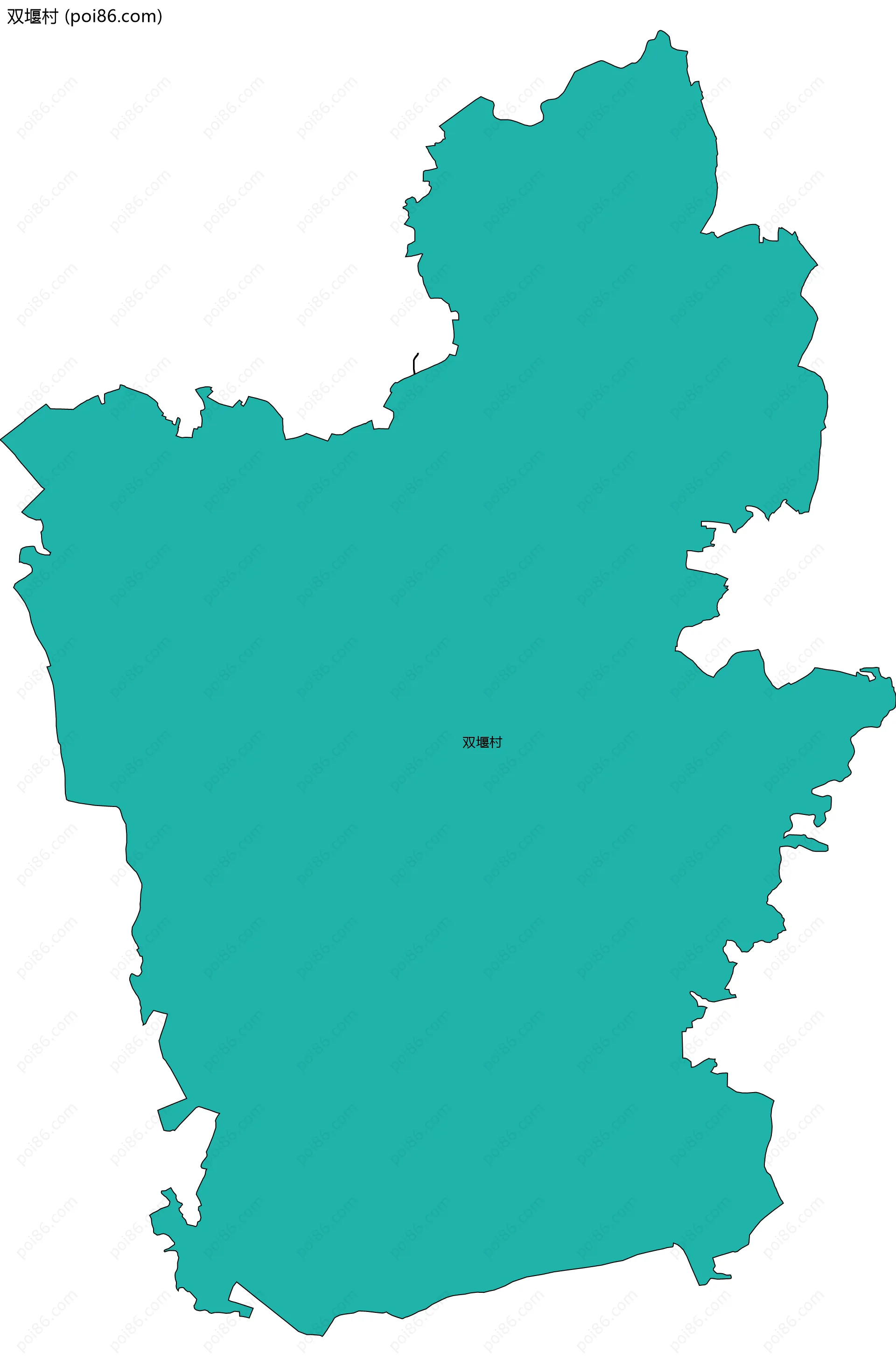 双堰村边界地图