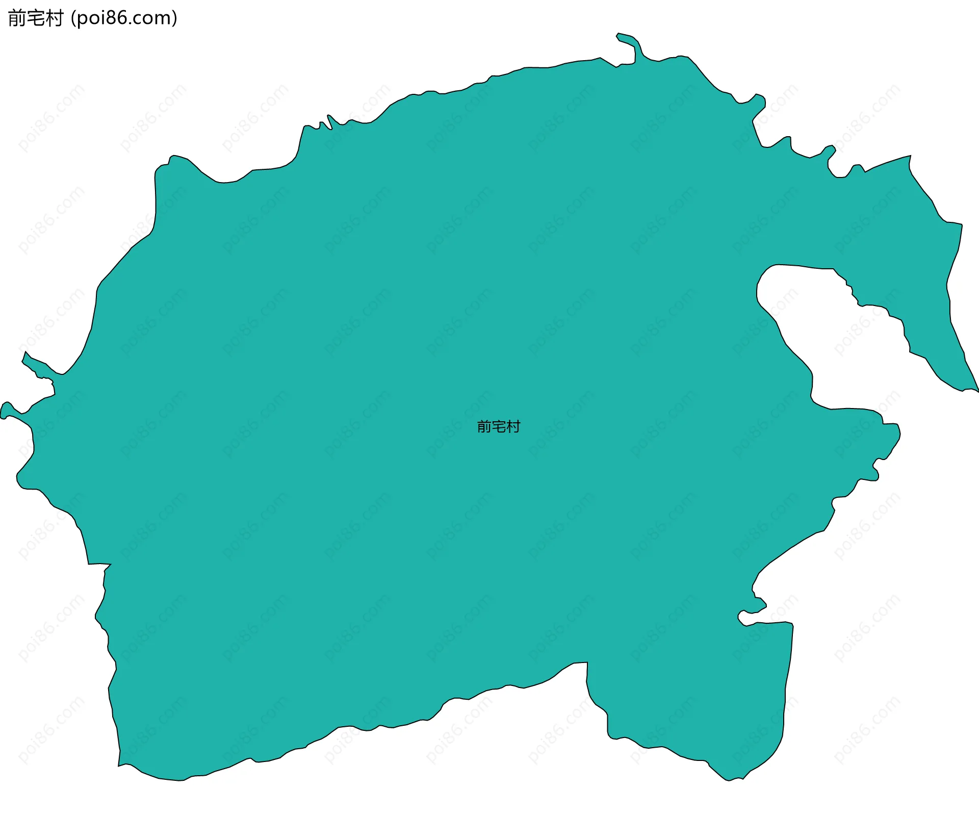 前宅村边界地图