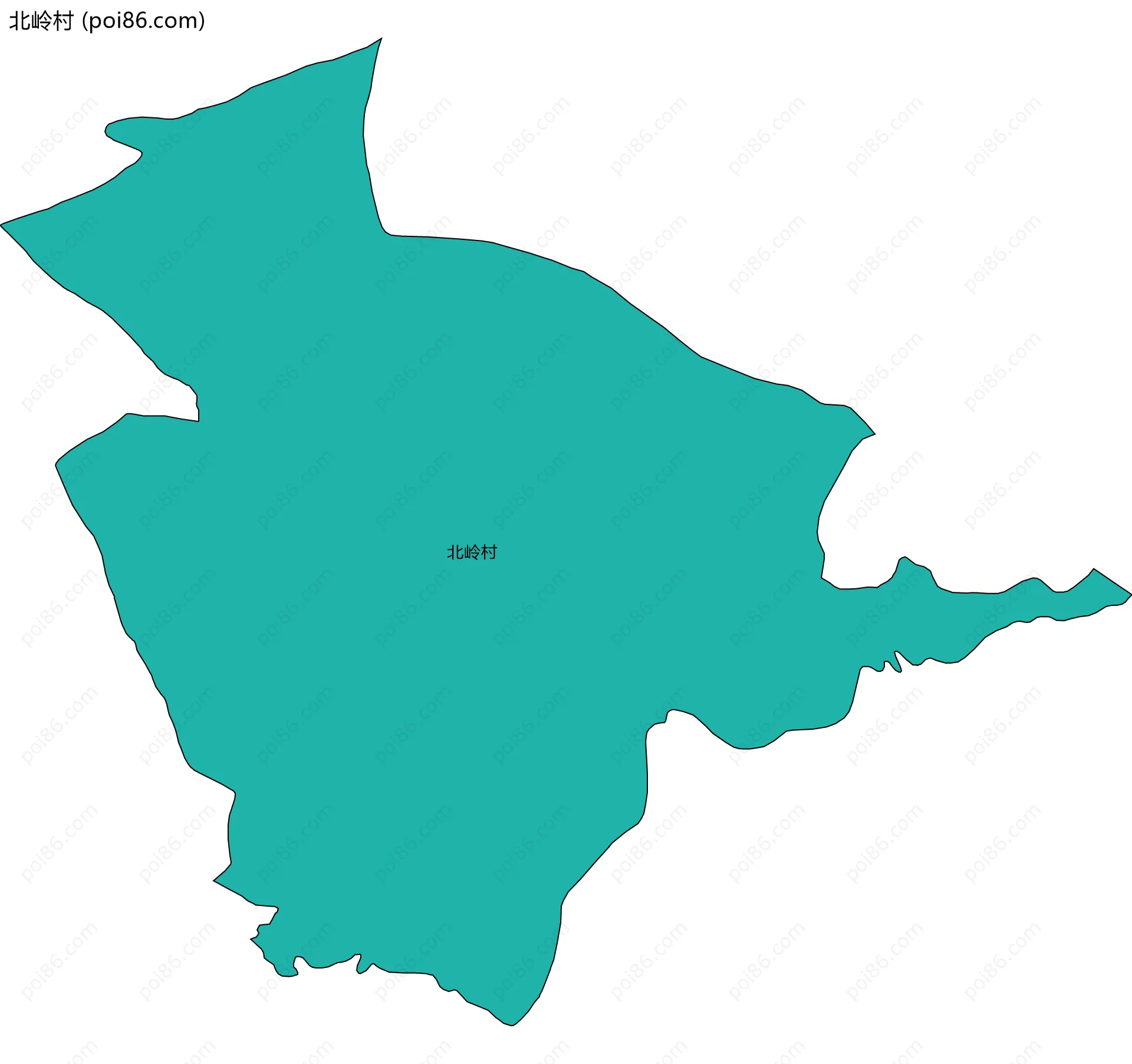 北岭村边界地图