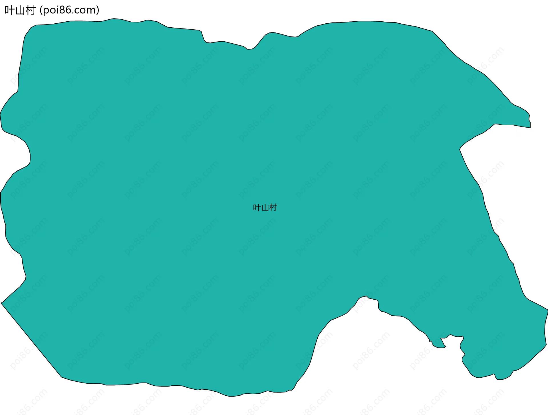 叶山村边界地图