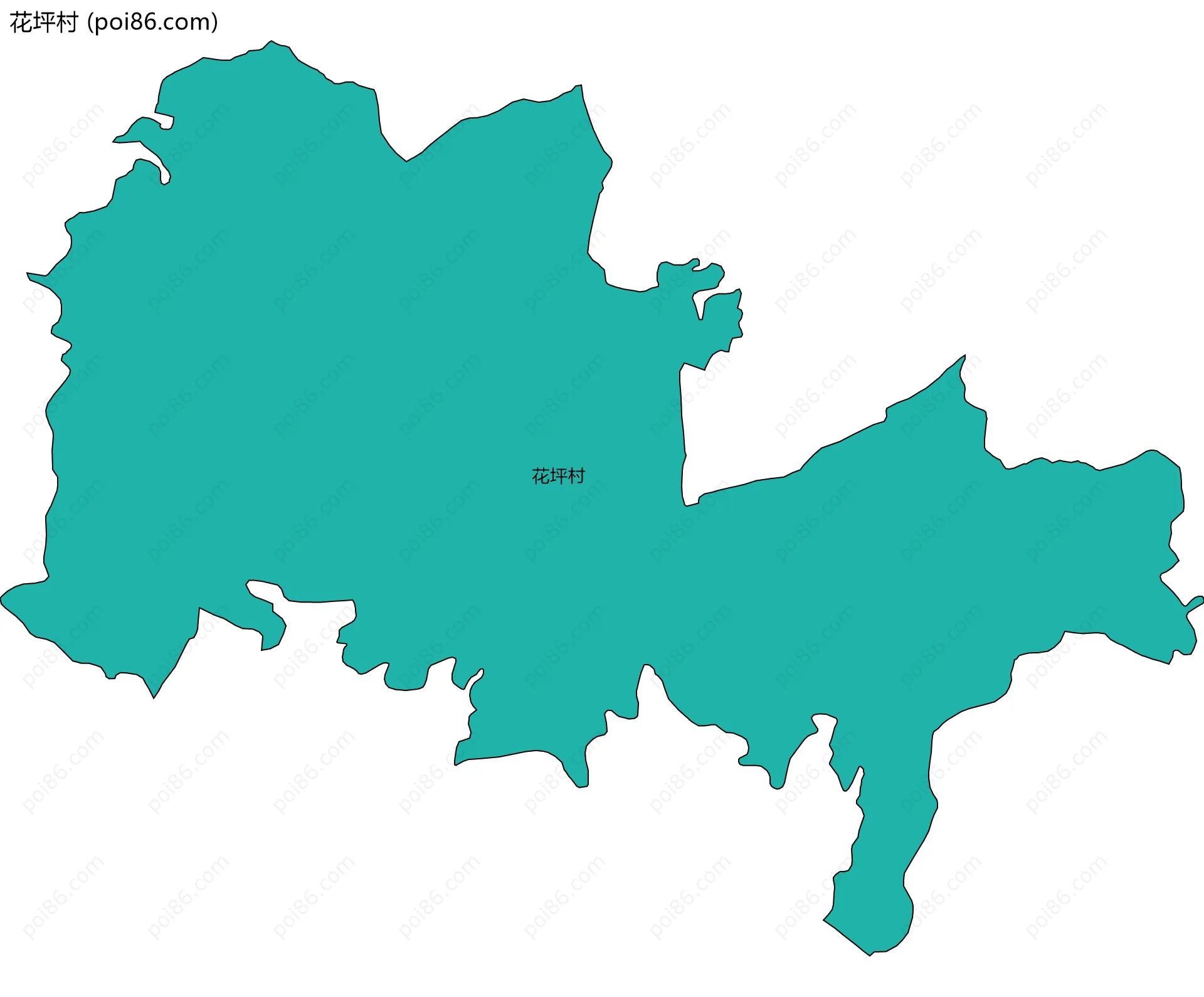 花坪村边界地图