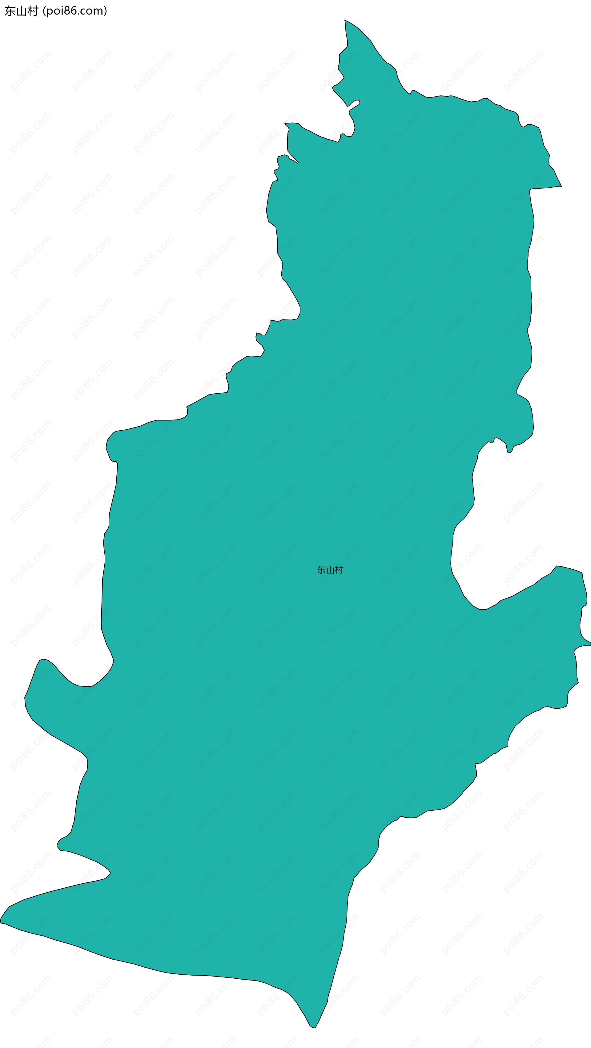 东山村边界地图