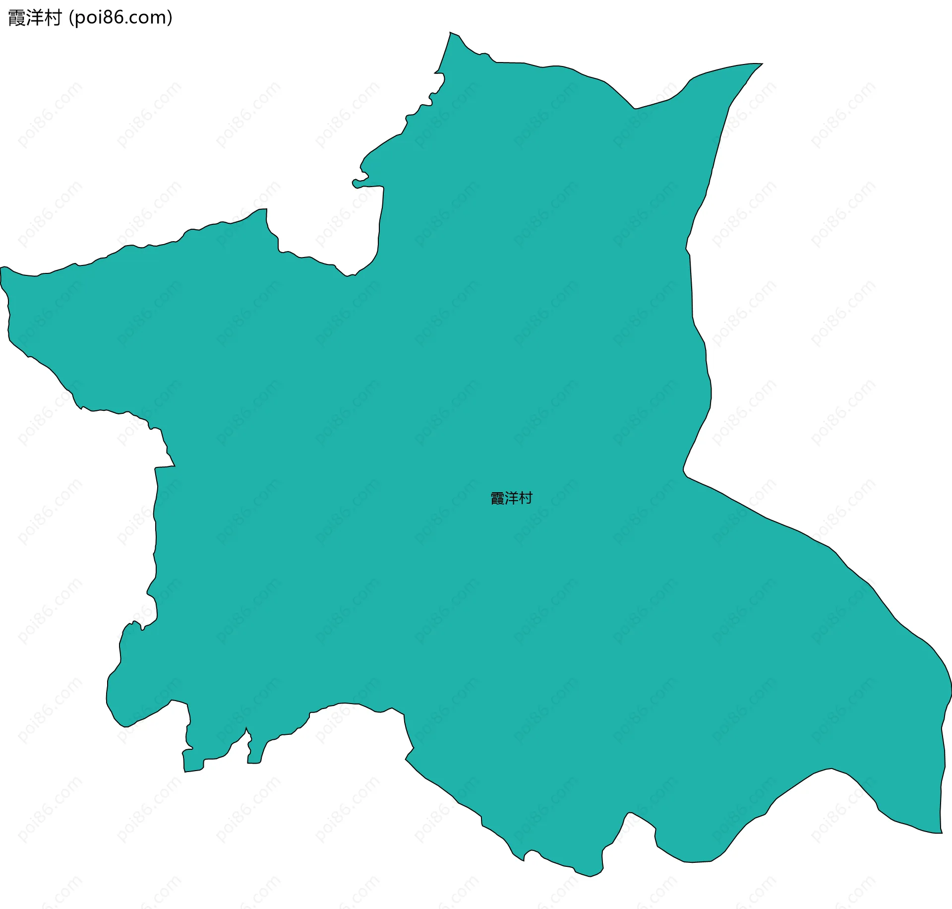 霞洋村边界地图