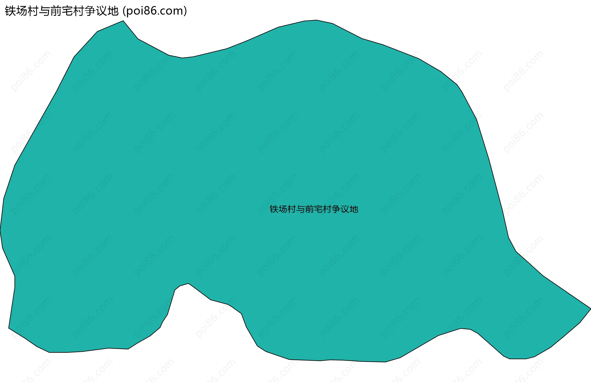 铁场村与前宅村争议地边界地图