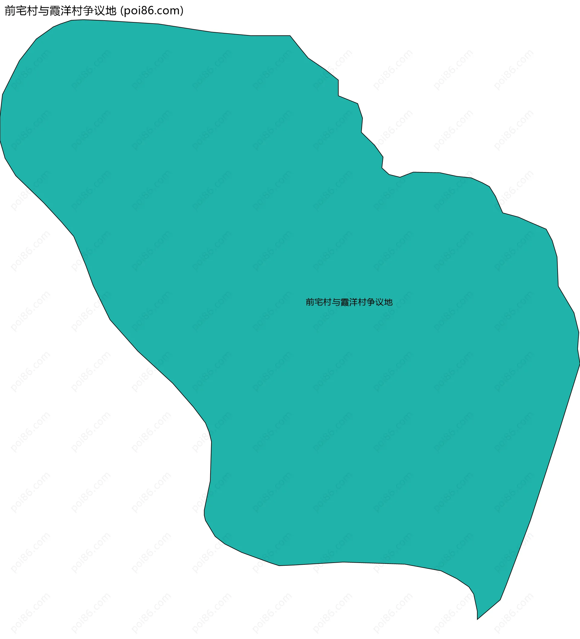 前宅村与霞洋村争议地边界地图