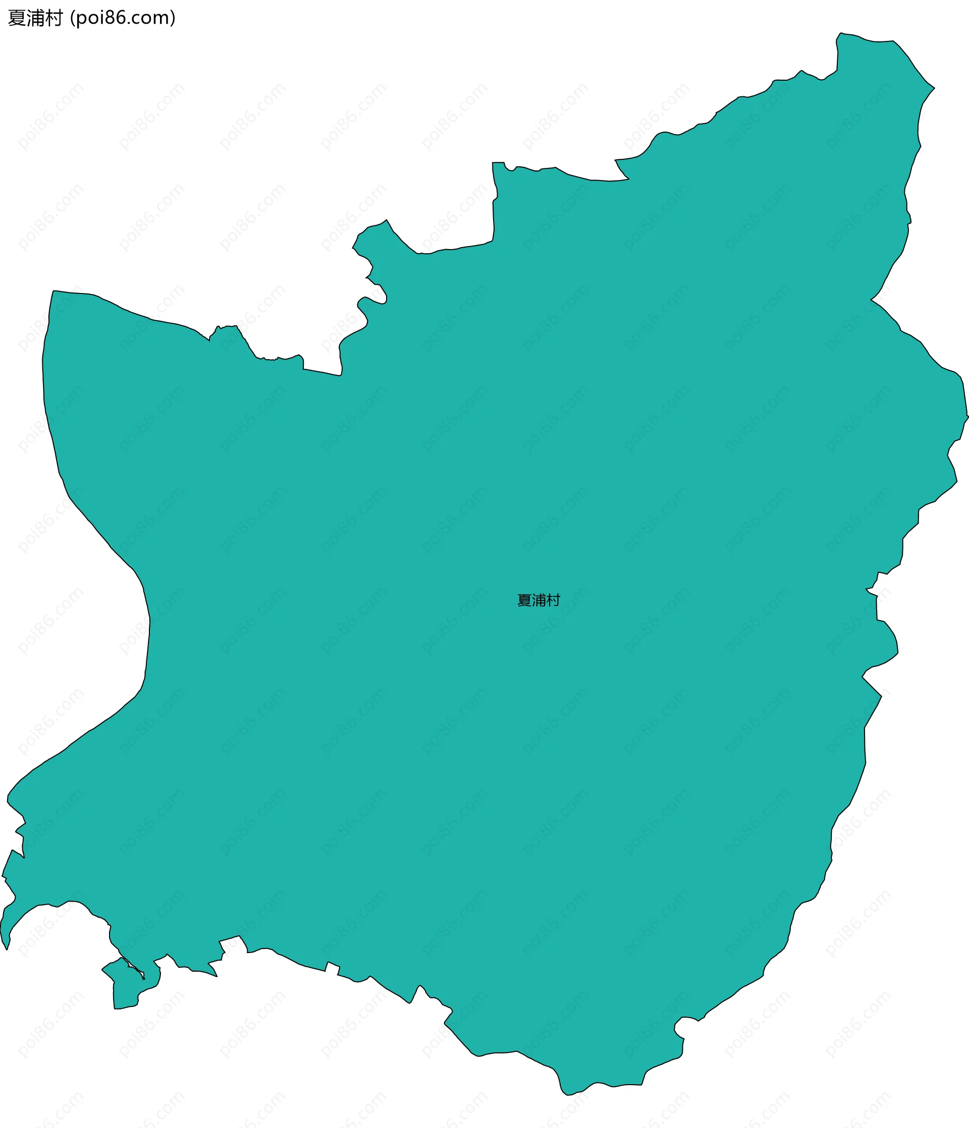 夏浦村边界地图
