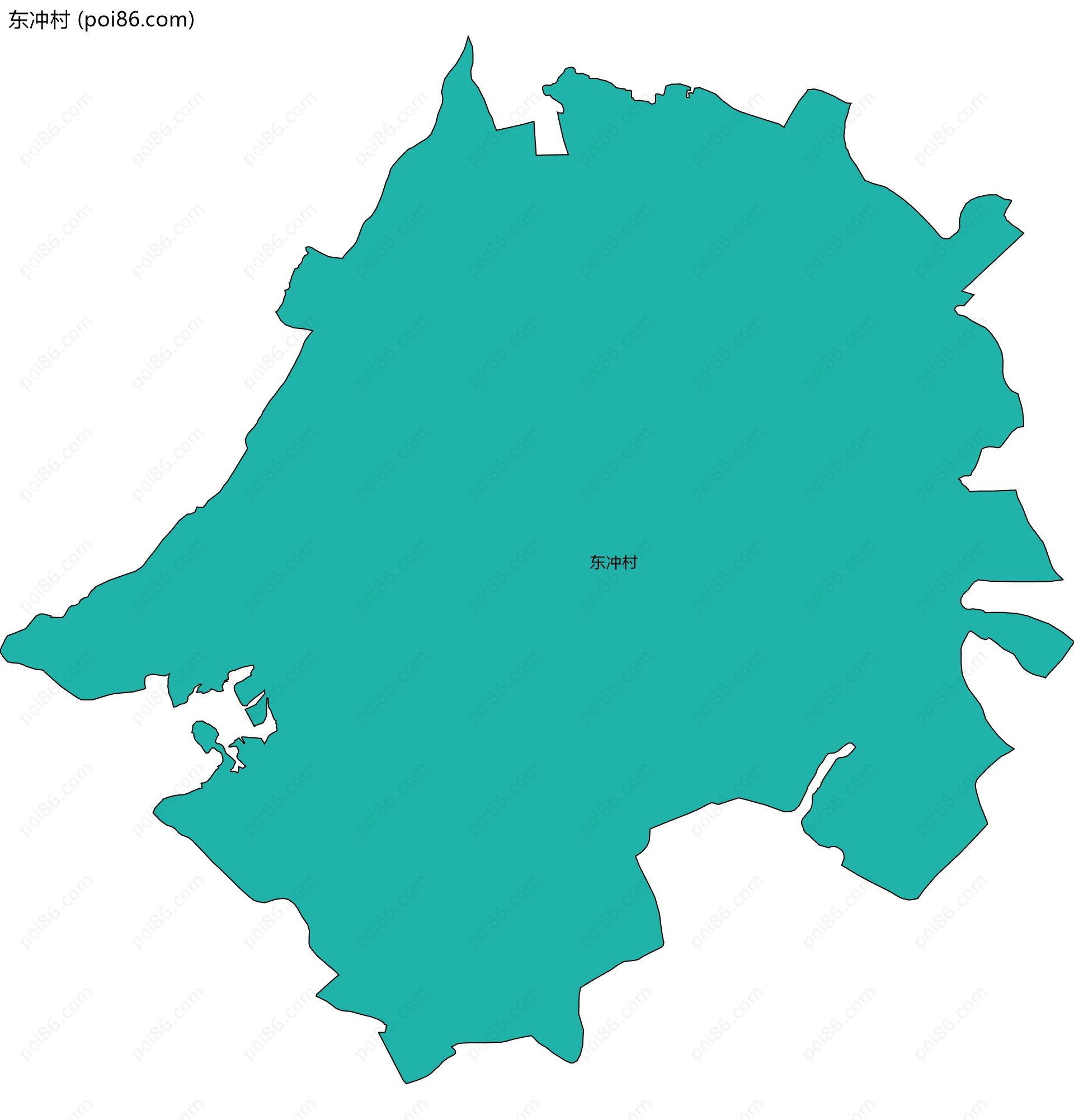 东冲村边界地图