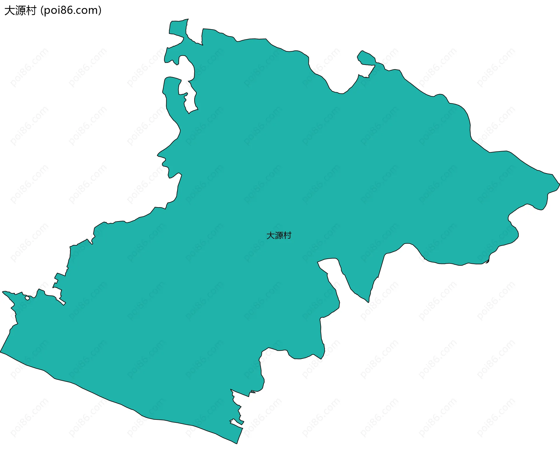 大源村边界地图