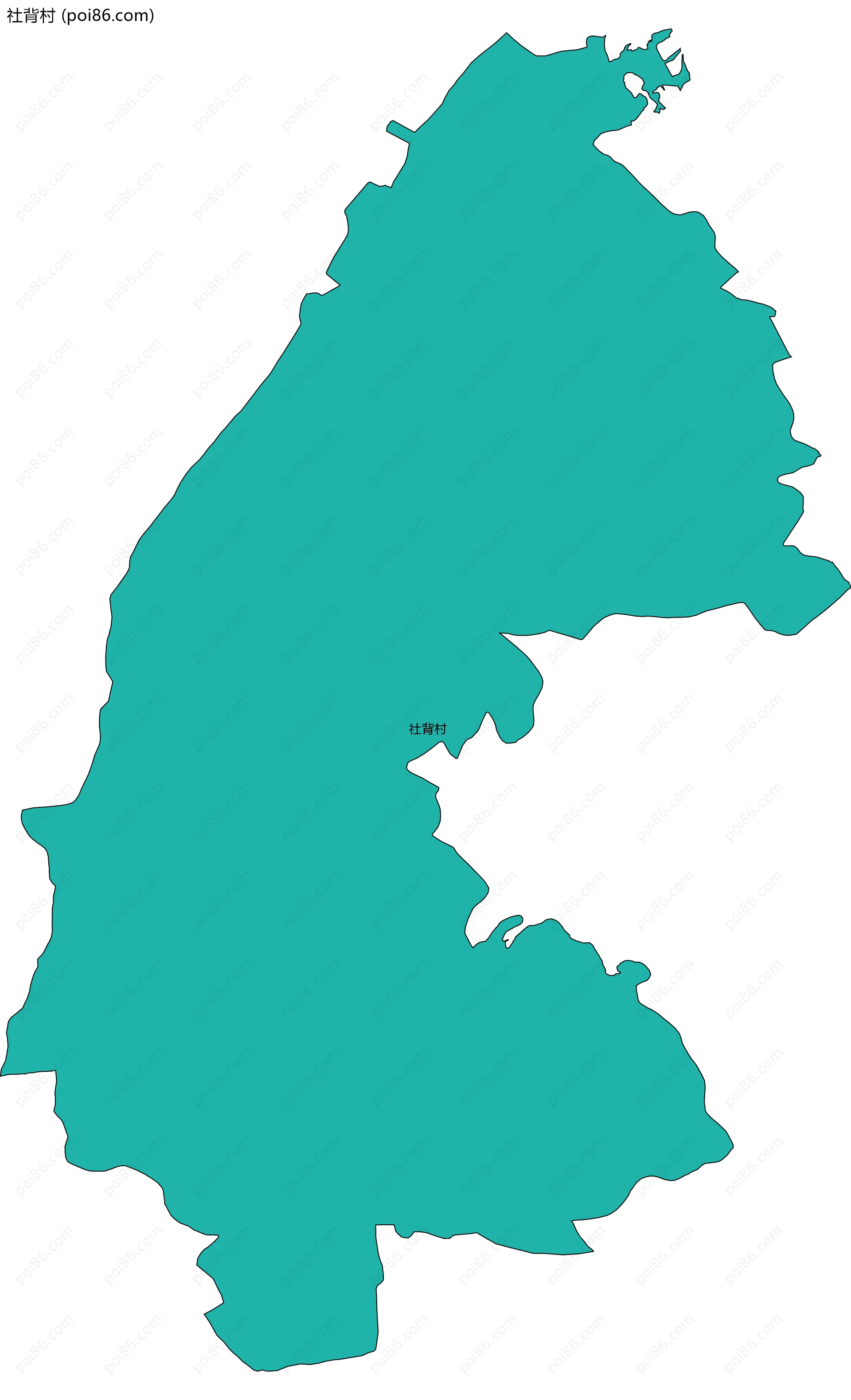 社背村边界地图