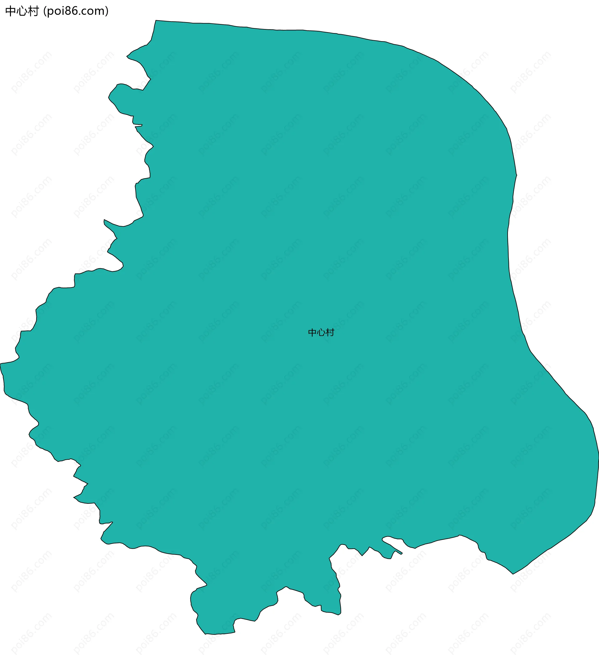 中心村边界地图