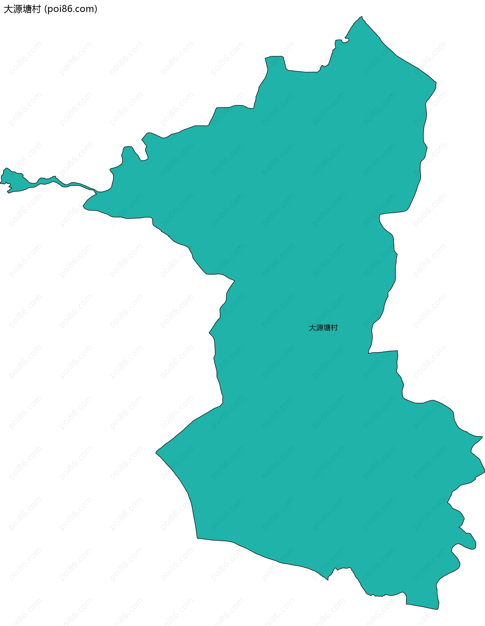 大源塘村边界地图