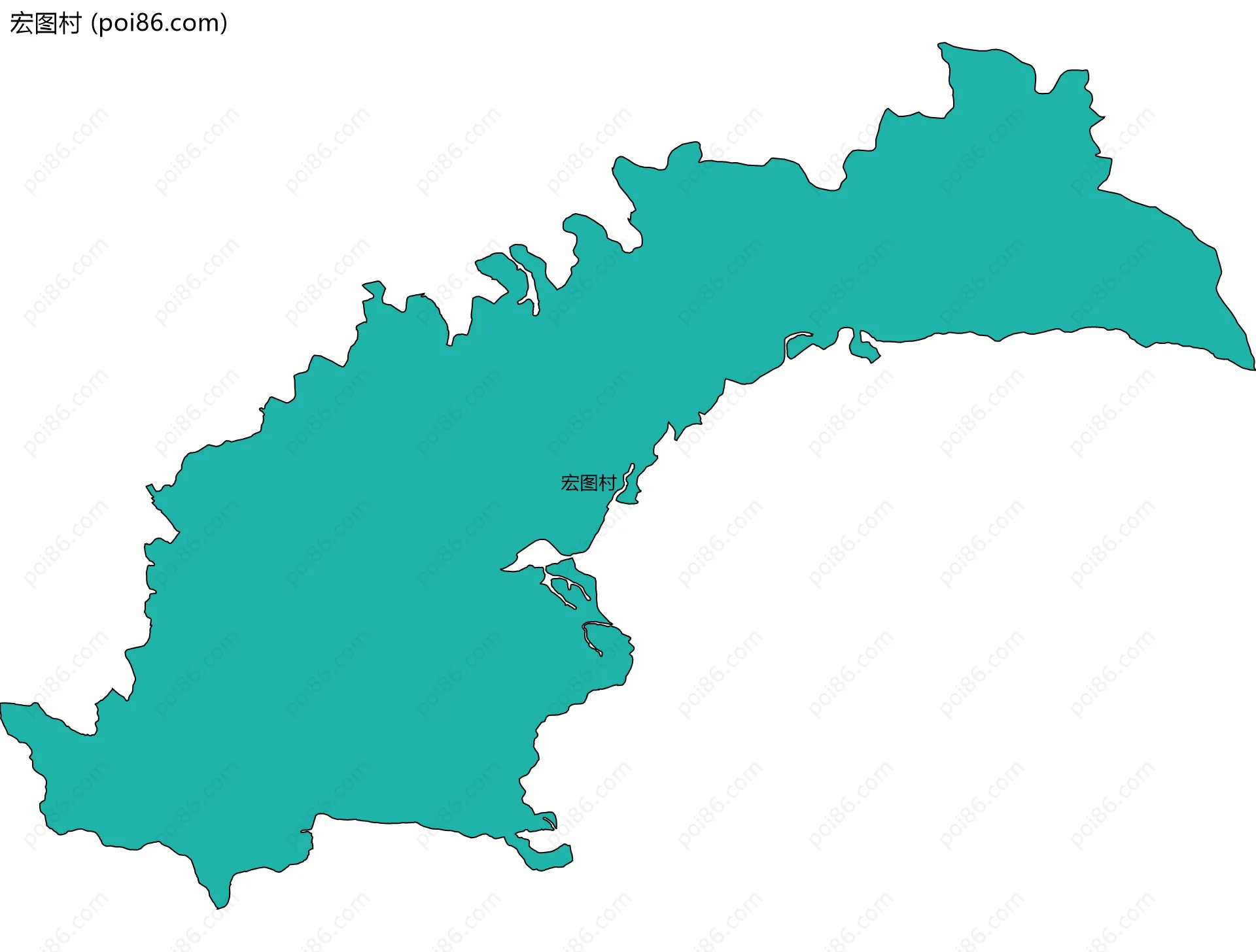 宏图村边界地图