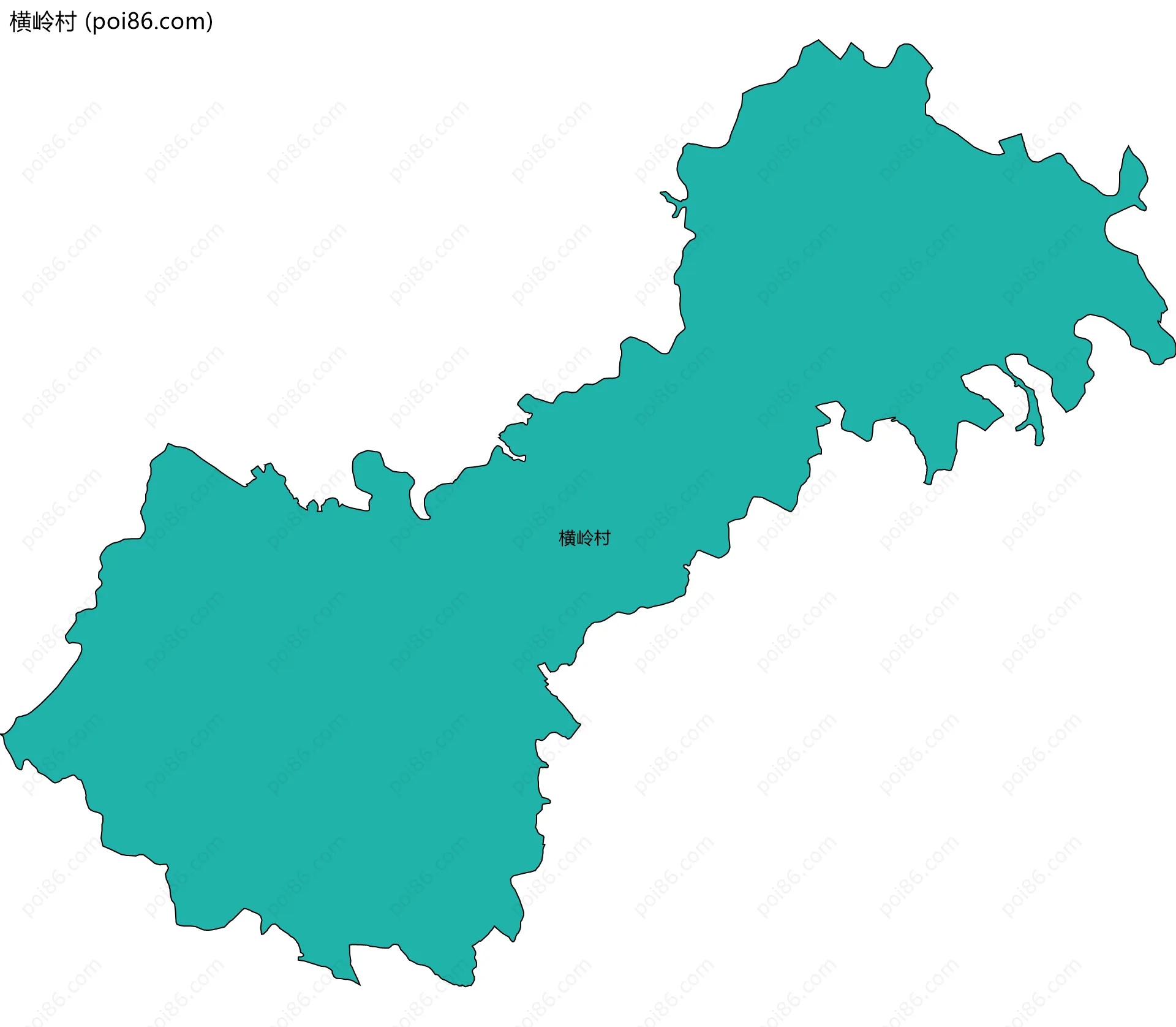 横岭村边界地图