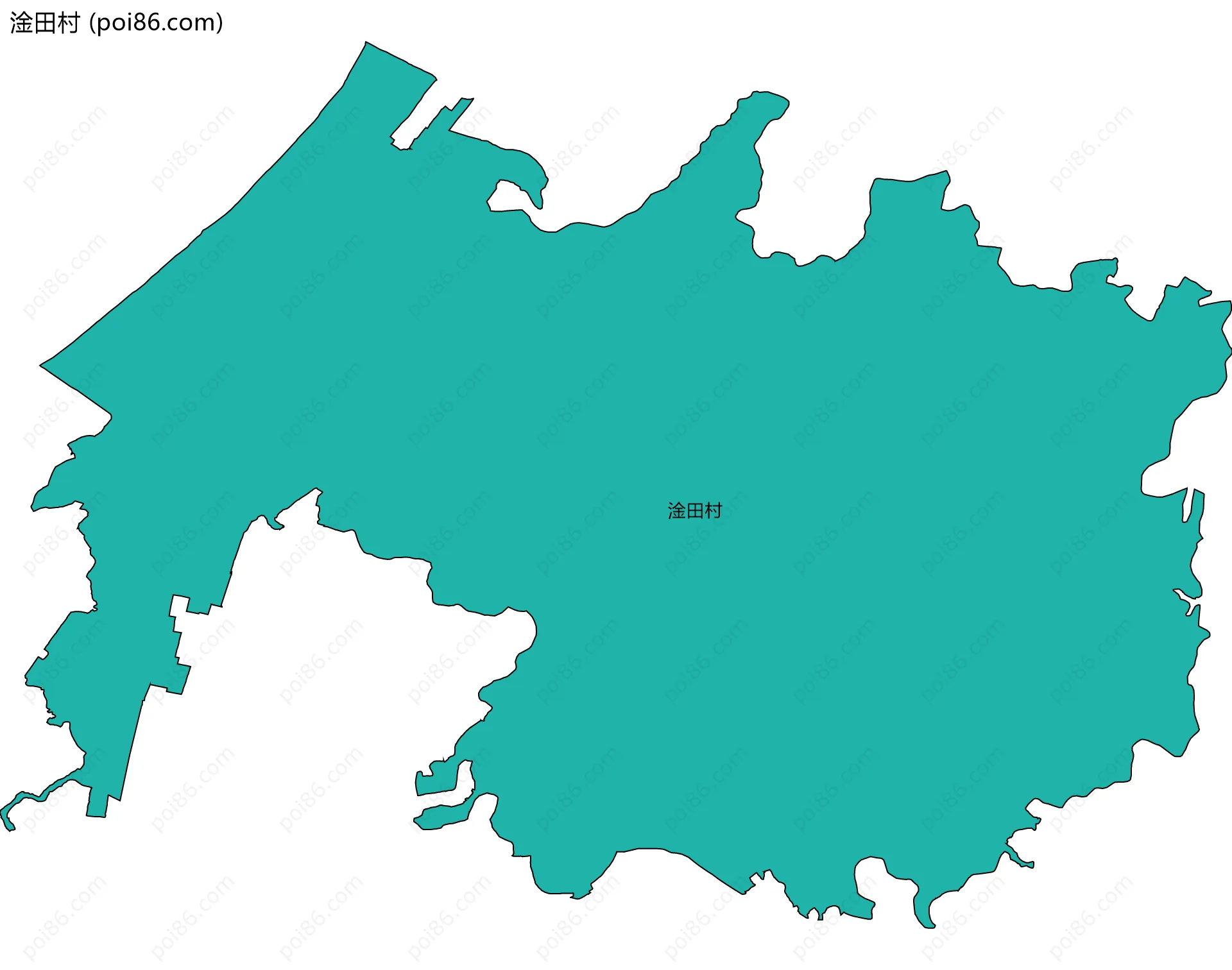 淦田村边界地图