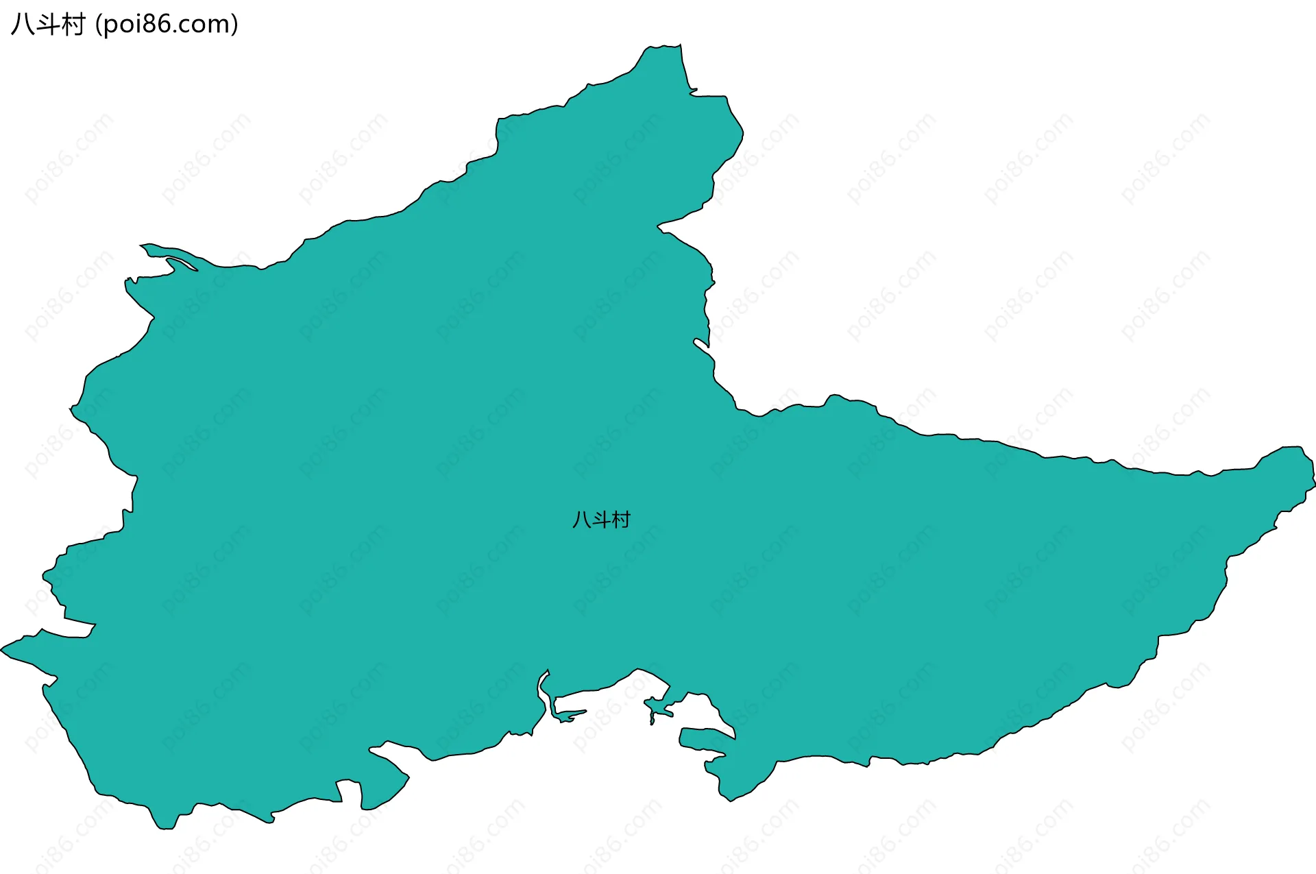 八斗村边界地图