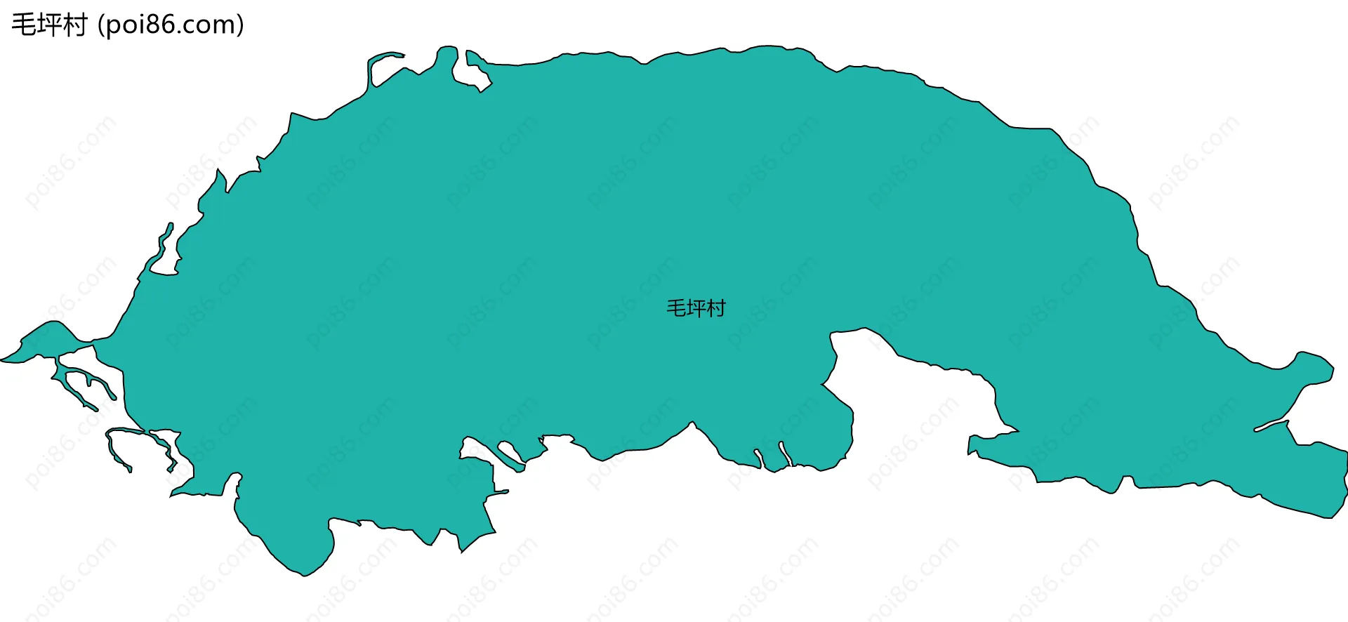 毛坪村边界地图