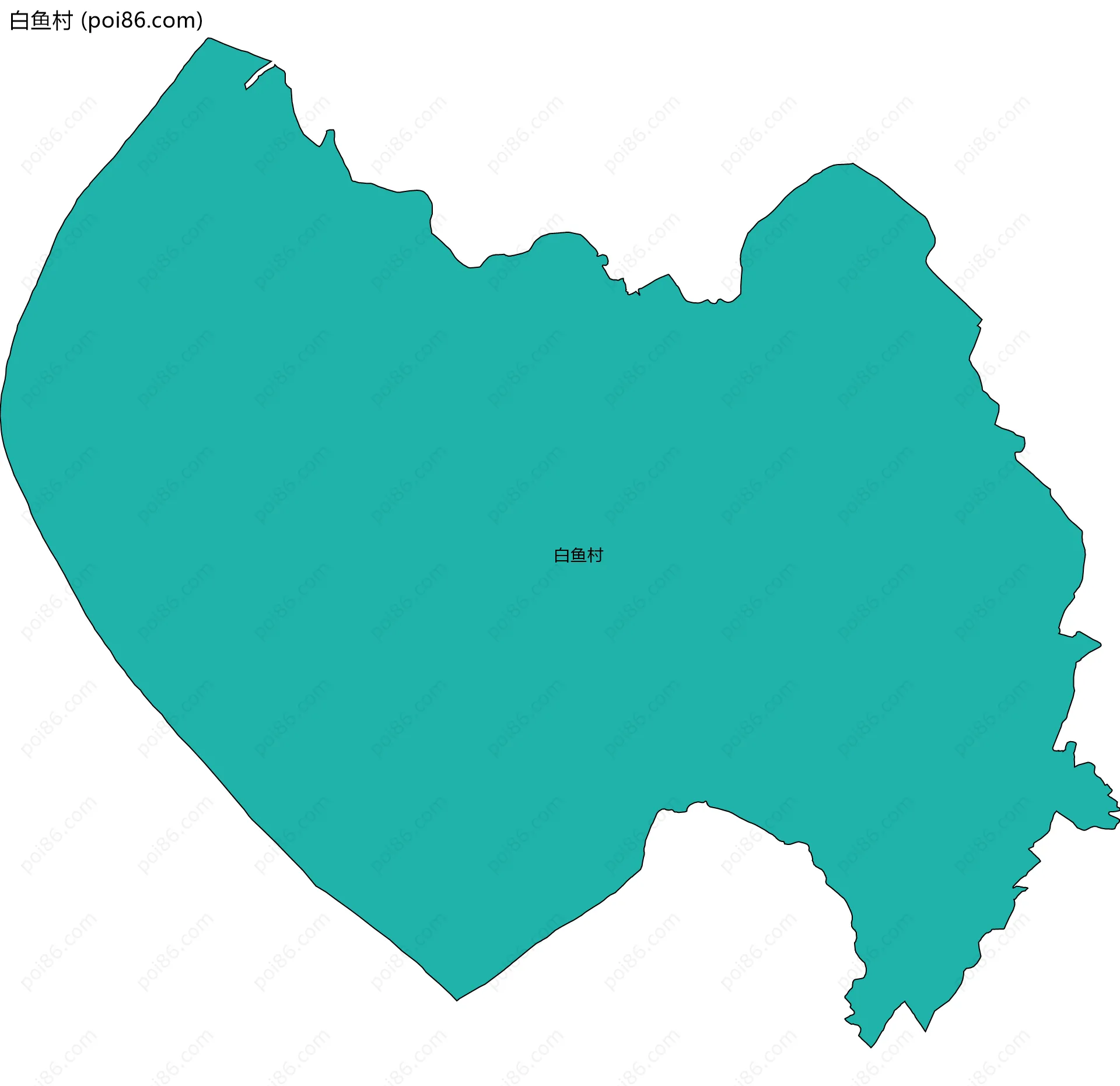 白鱼村边界地图