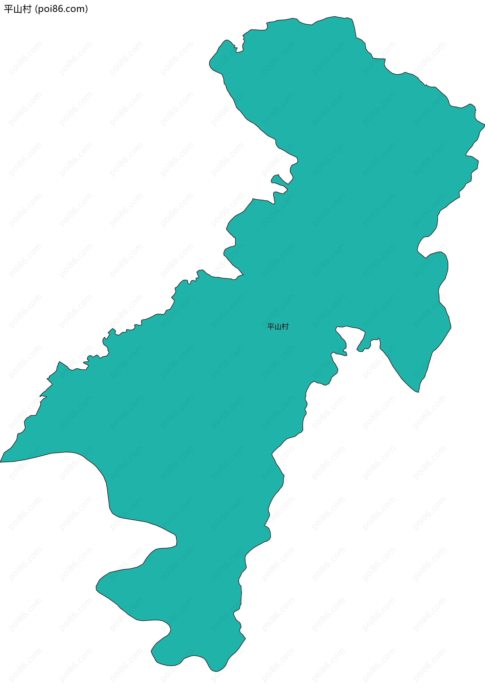 平山村边界地图