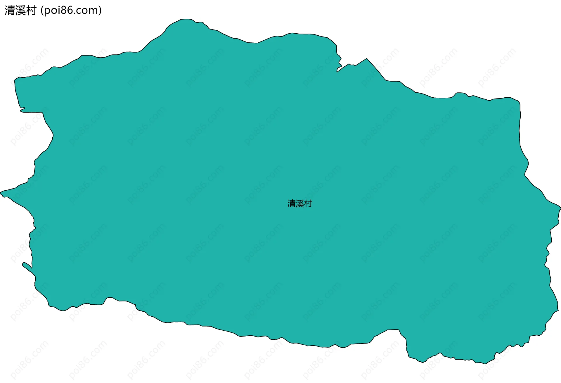清溪村边界地图