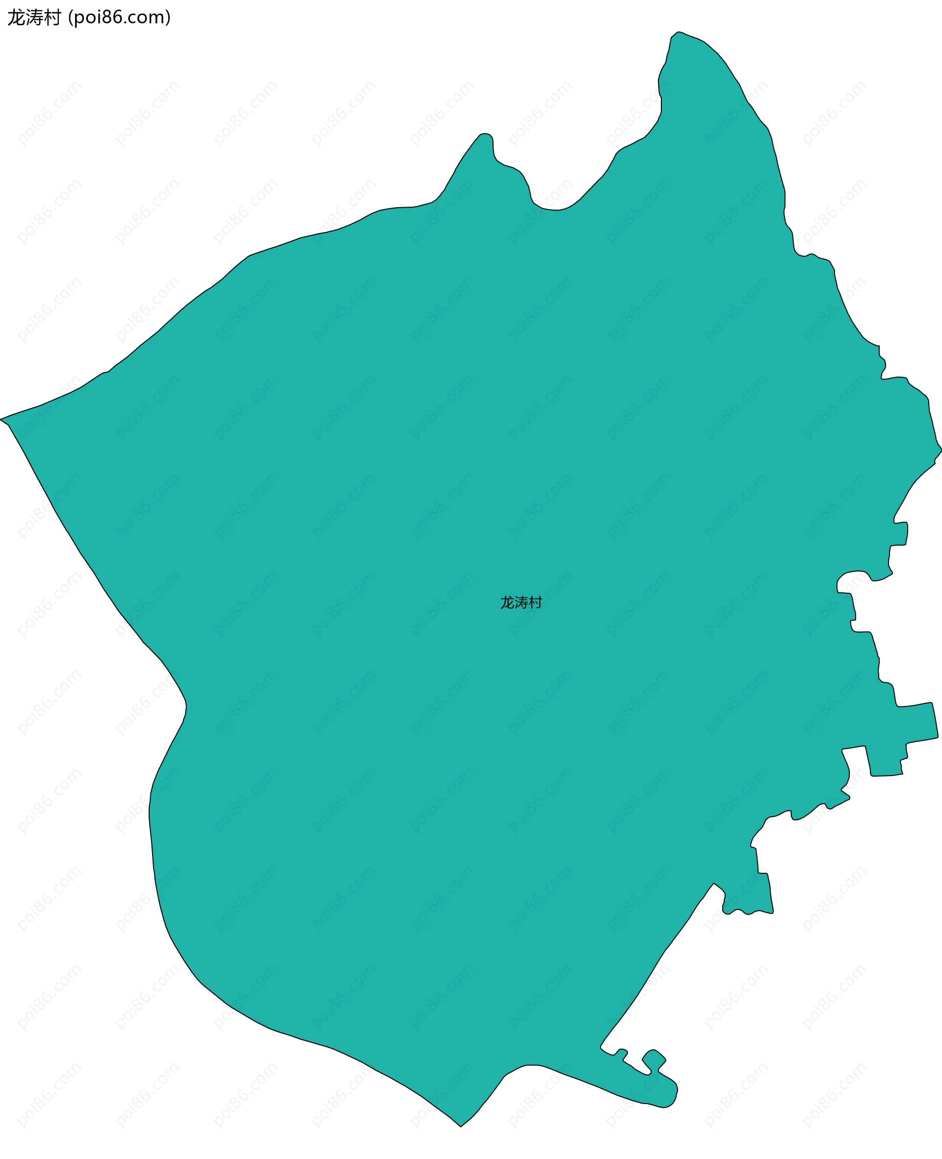 龙涛村边界地图