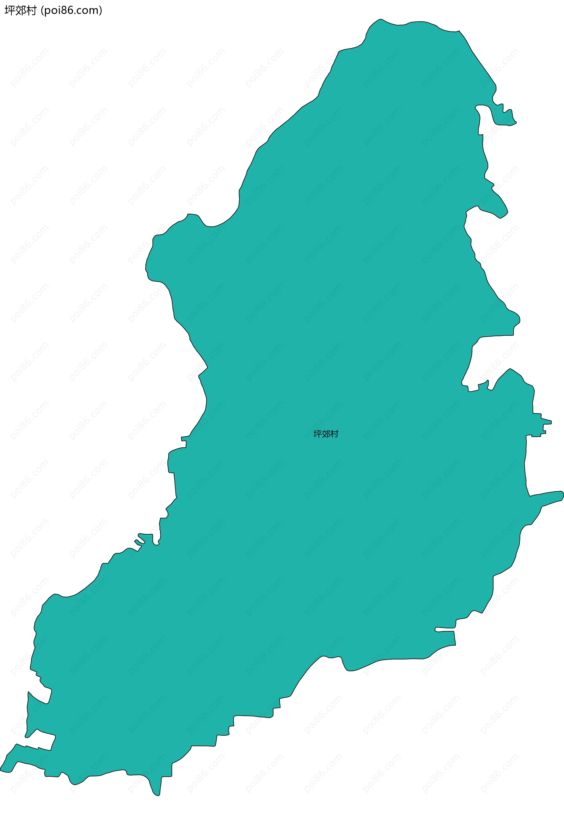 坪郊村边界地图