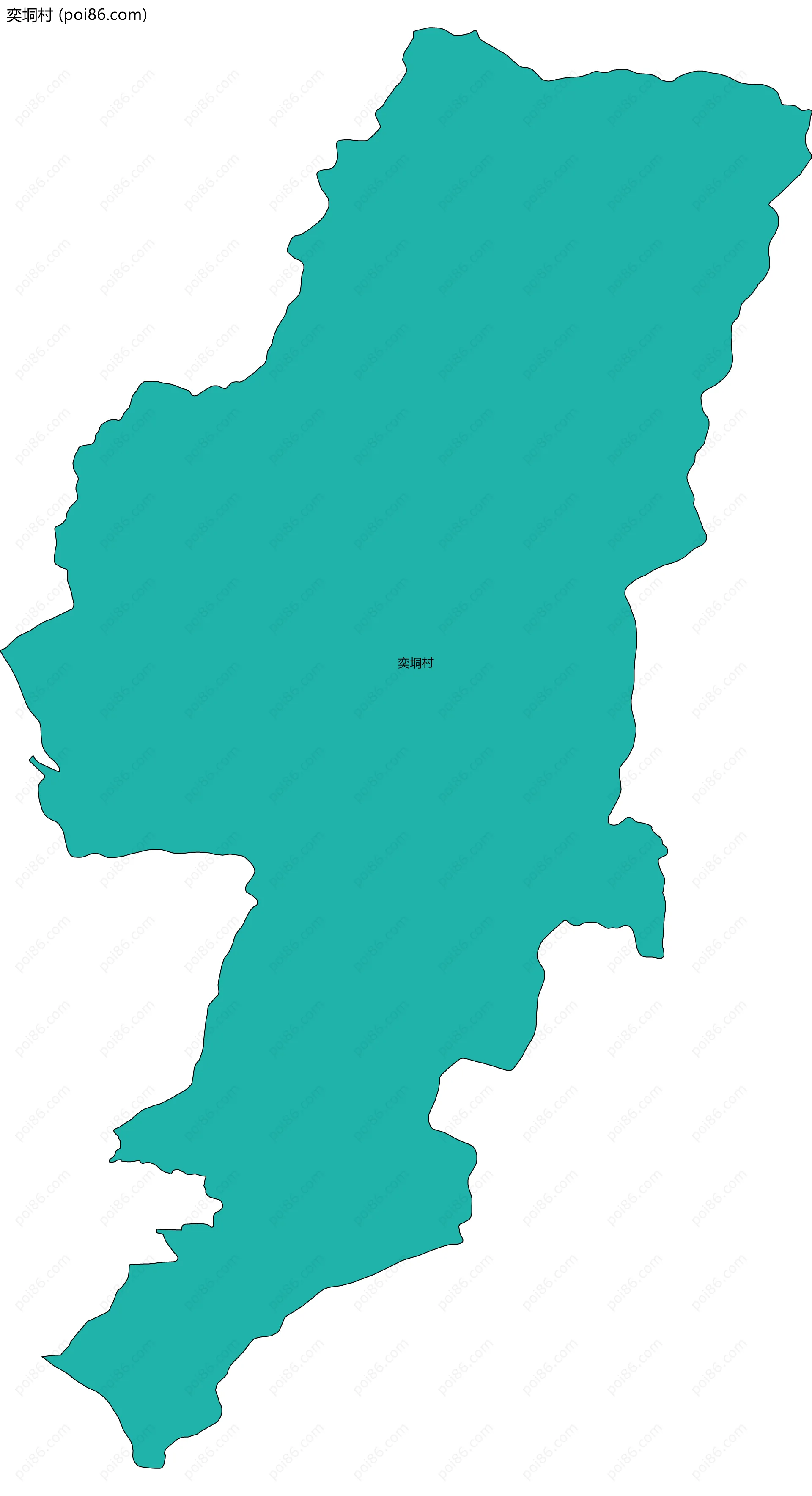 奕垌村边界地图