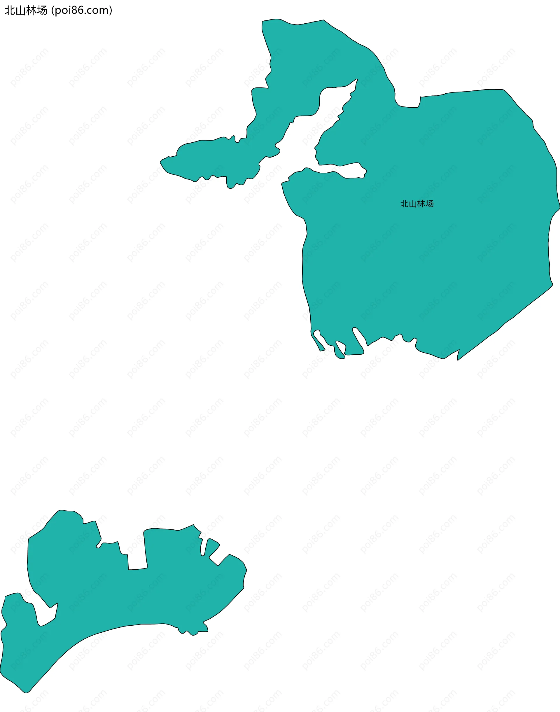 北山林场边界地图