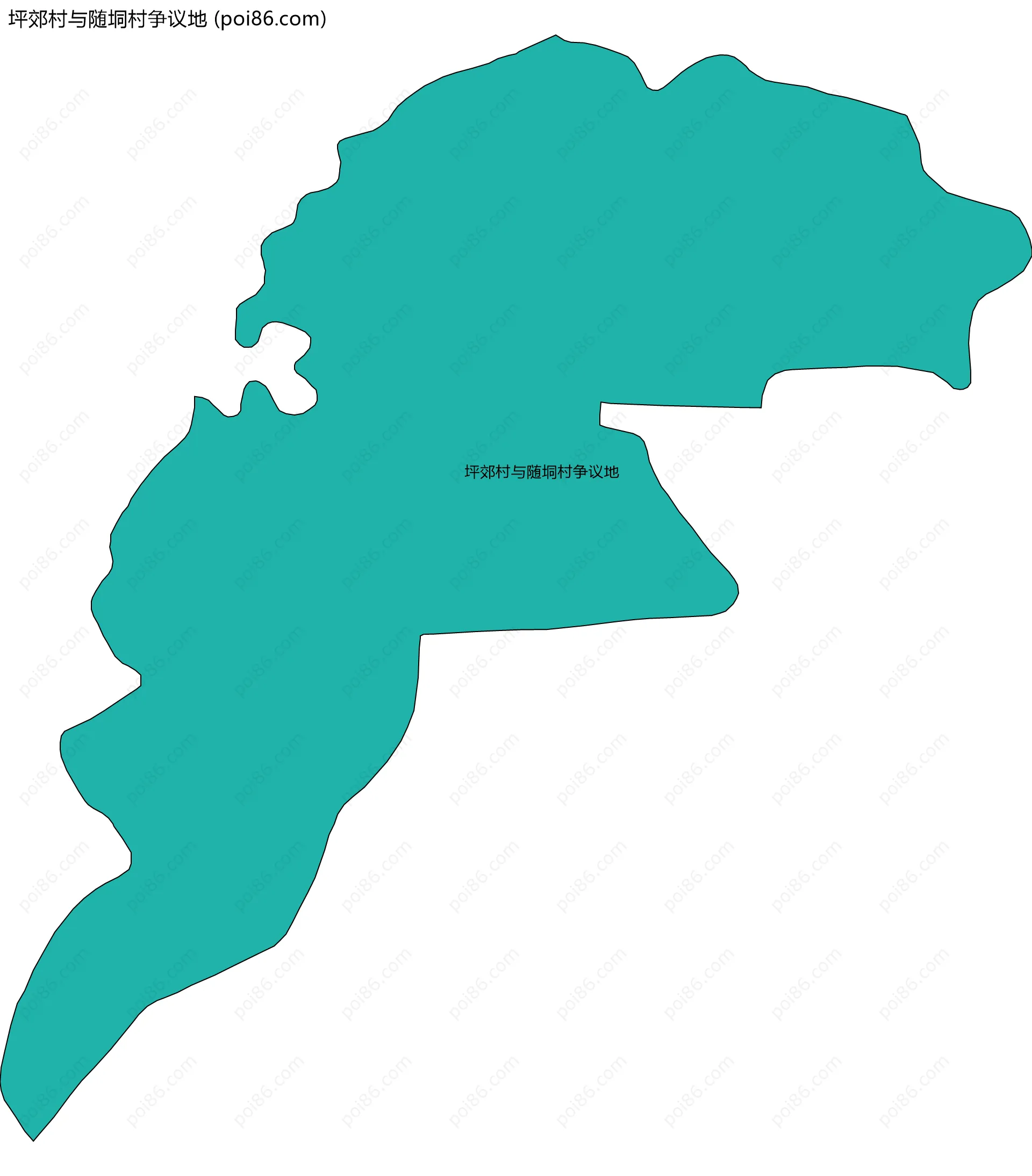 坪郊村与随垌村争议地边界地图
