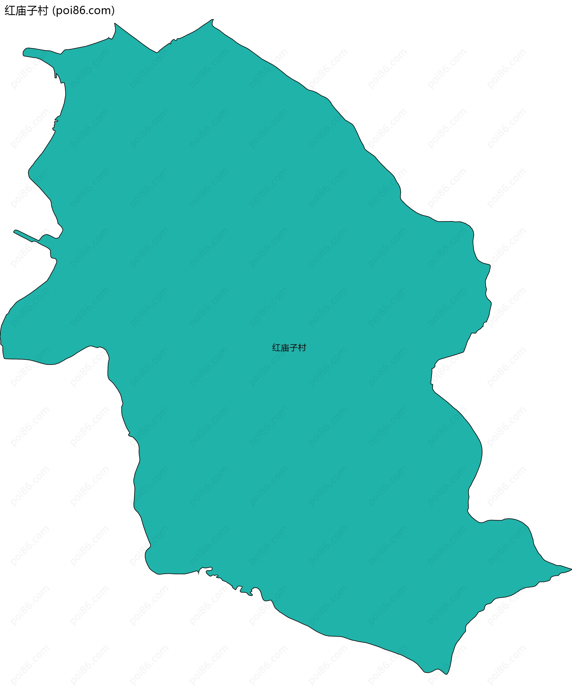 红庙子村边界地图