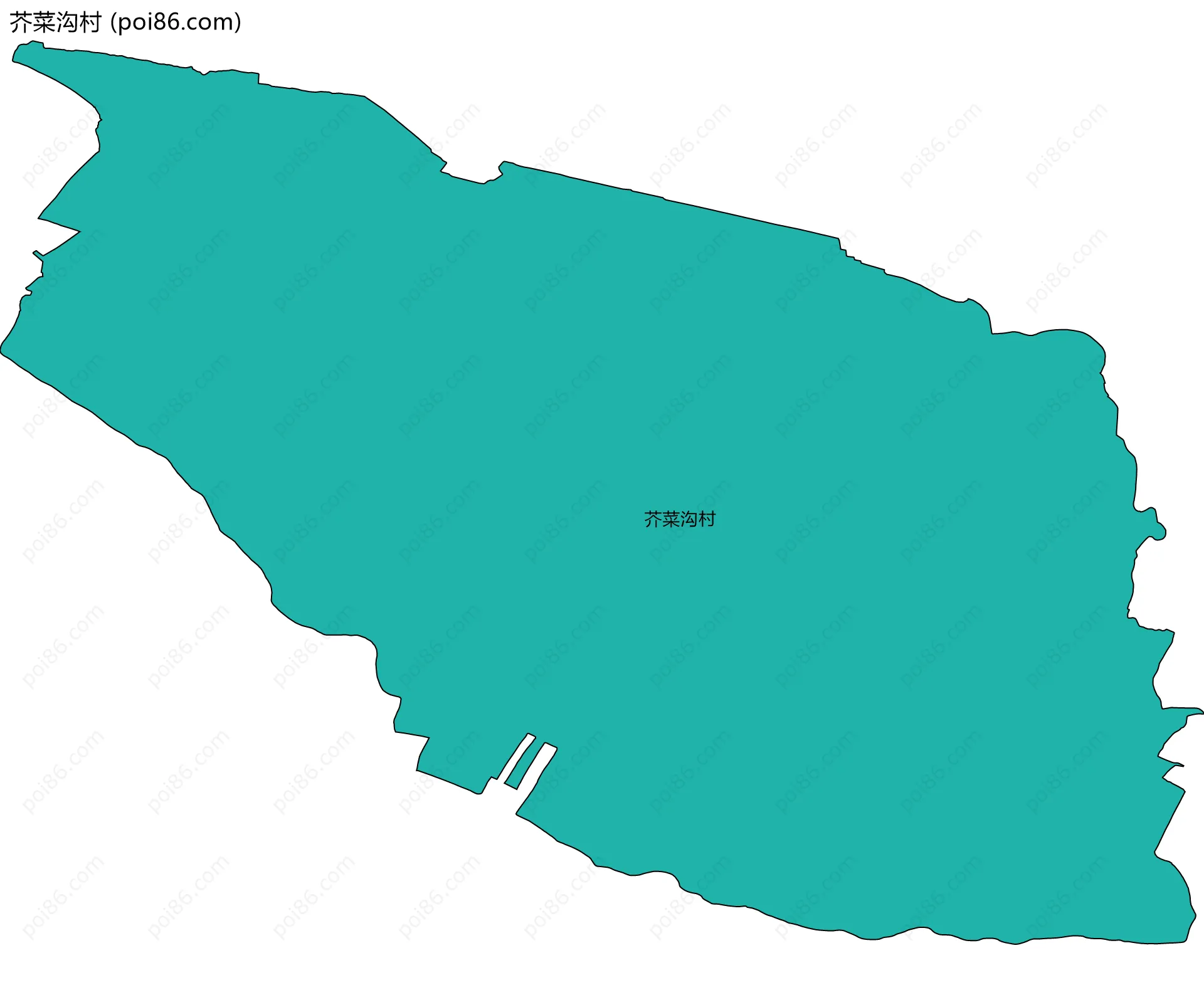芥菜沟村边界地图