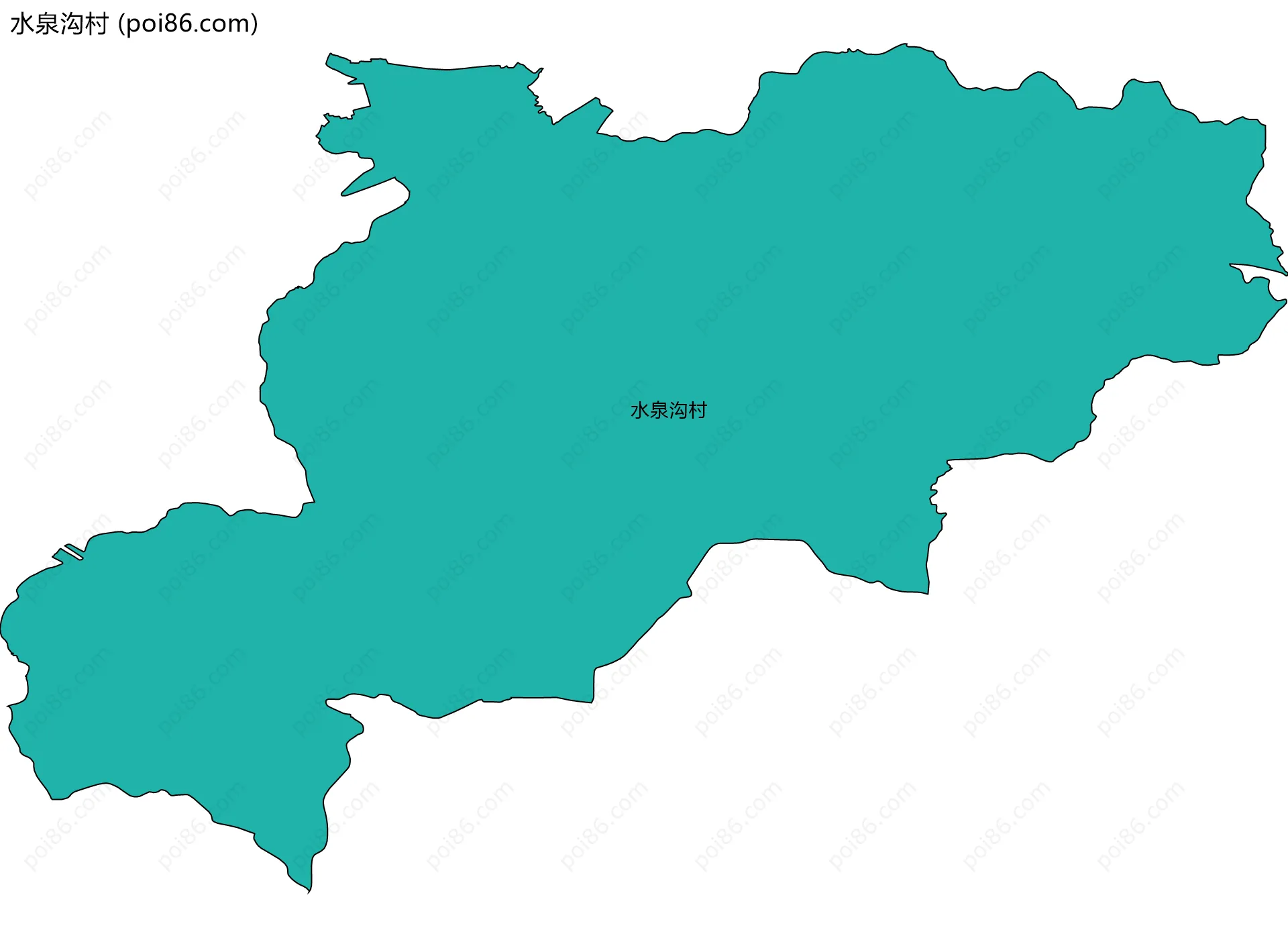水泉沟村边界地图