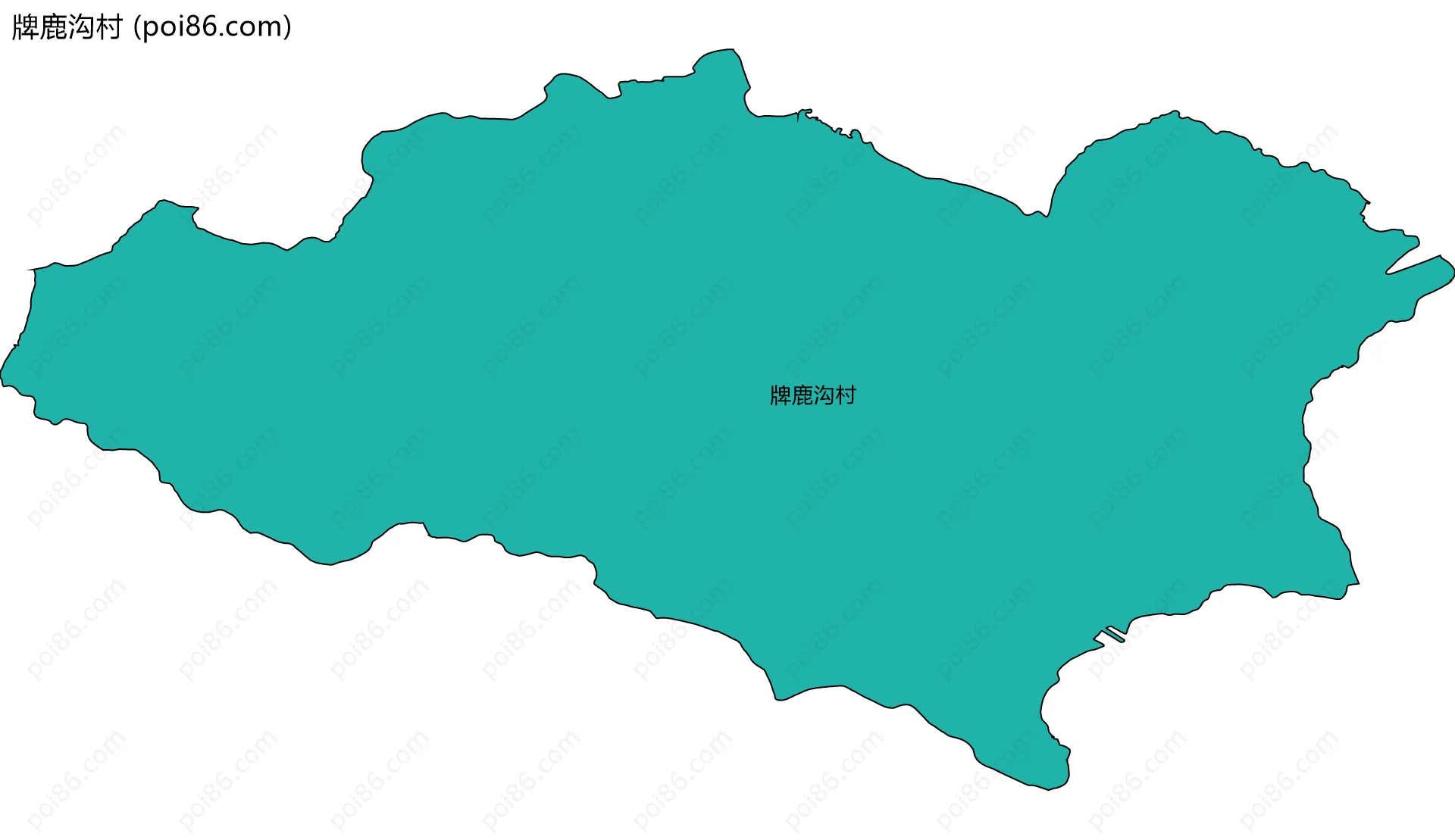 牌鹿沟村边界地图