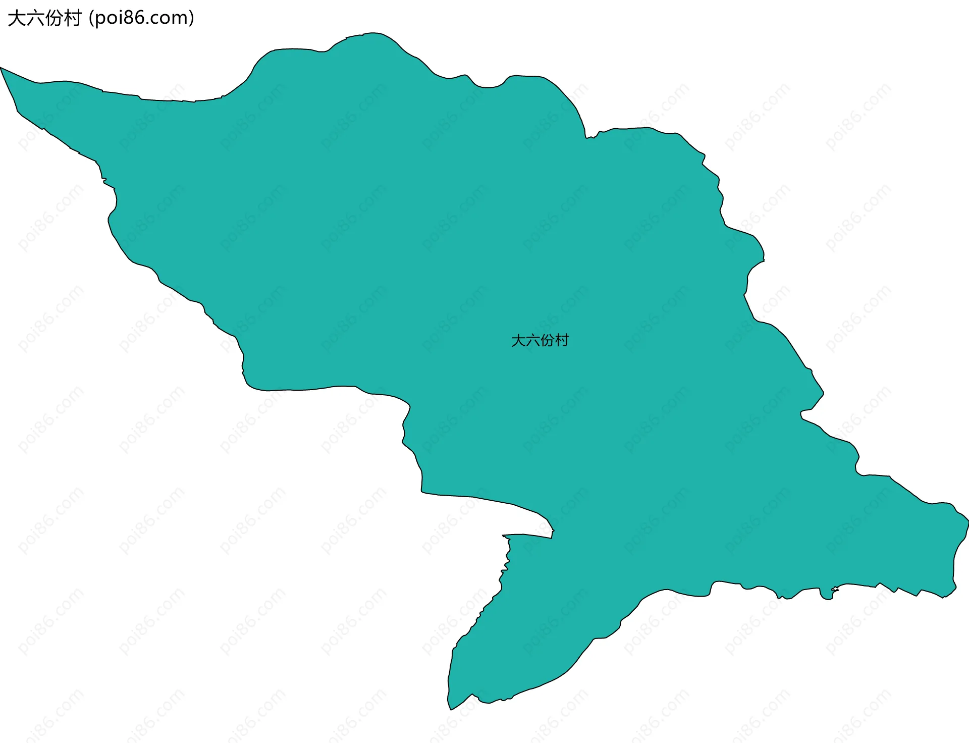 大六份村边界地图